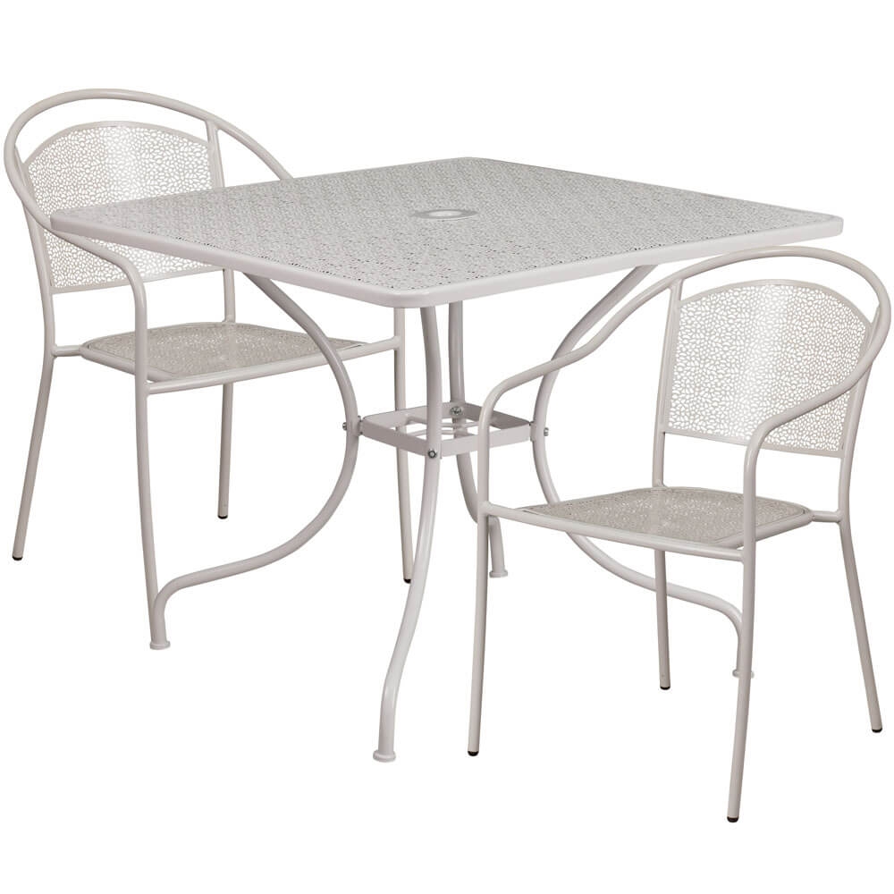 Bistro table set CUB CO 35SQ 03CHR2 SIL GG FLA