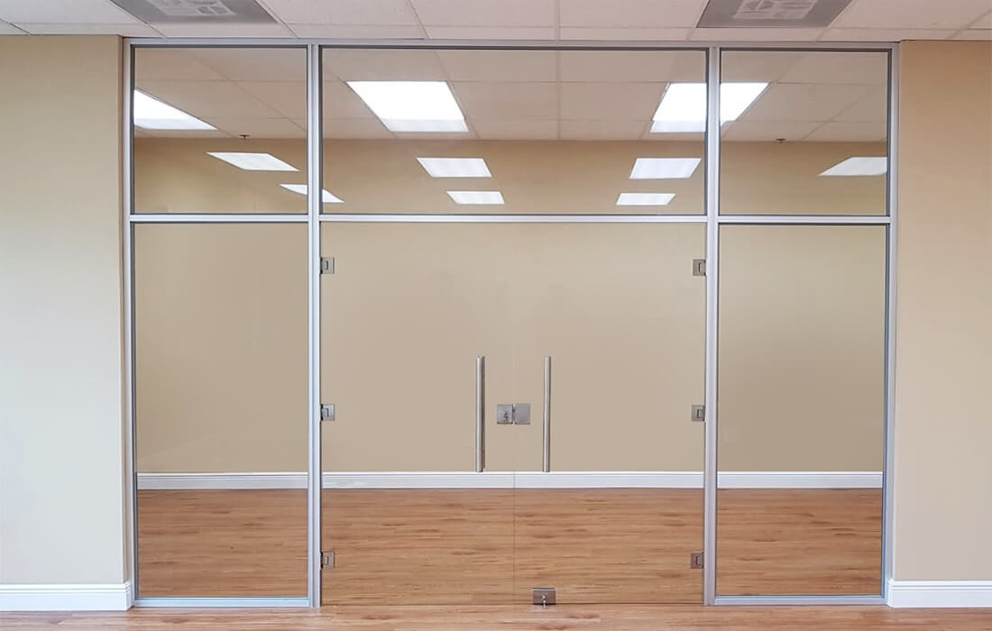 Glass wall systems Double Glass Entry Doors