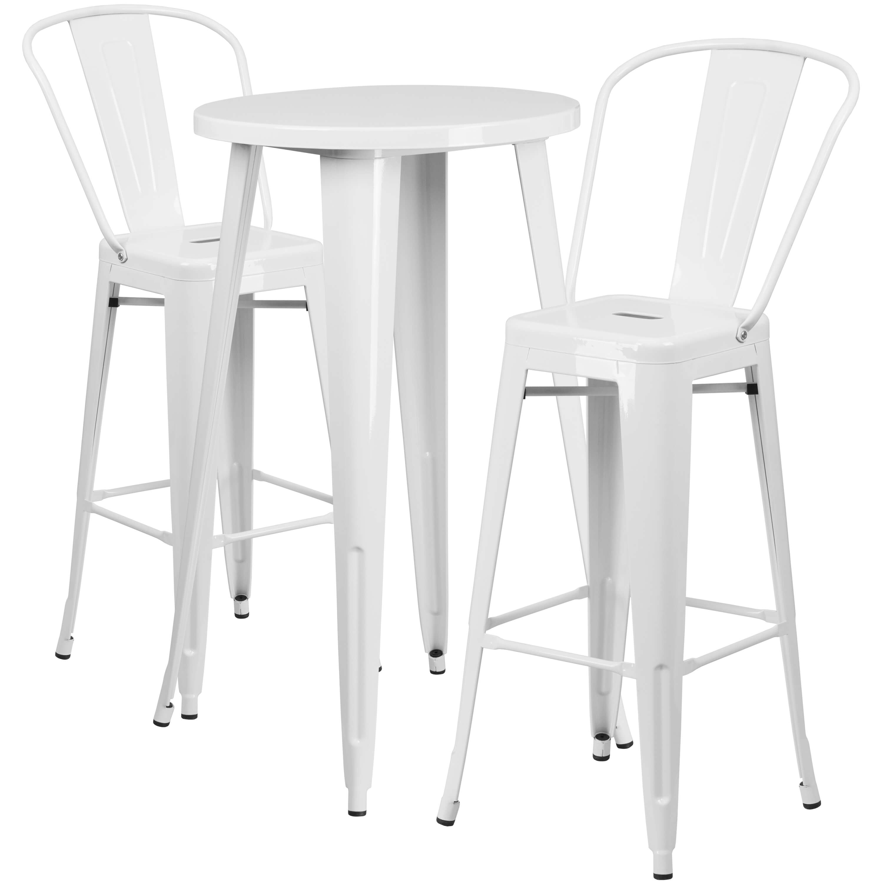 High top table set CUB CH 51080BH 2 30CAFE WH GG FLA