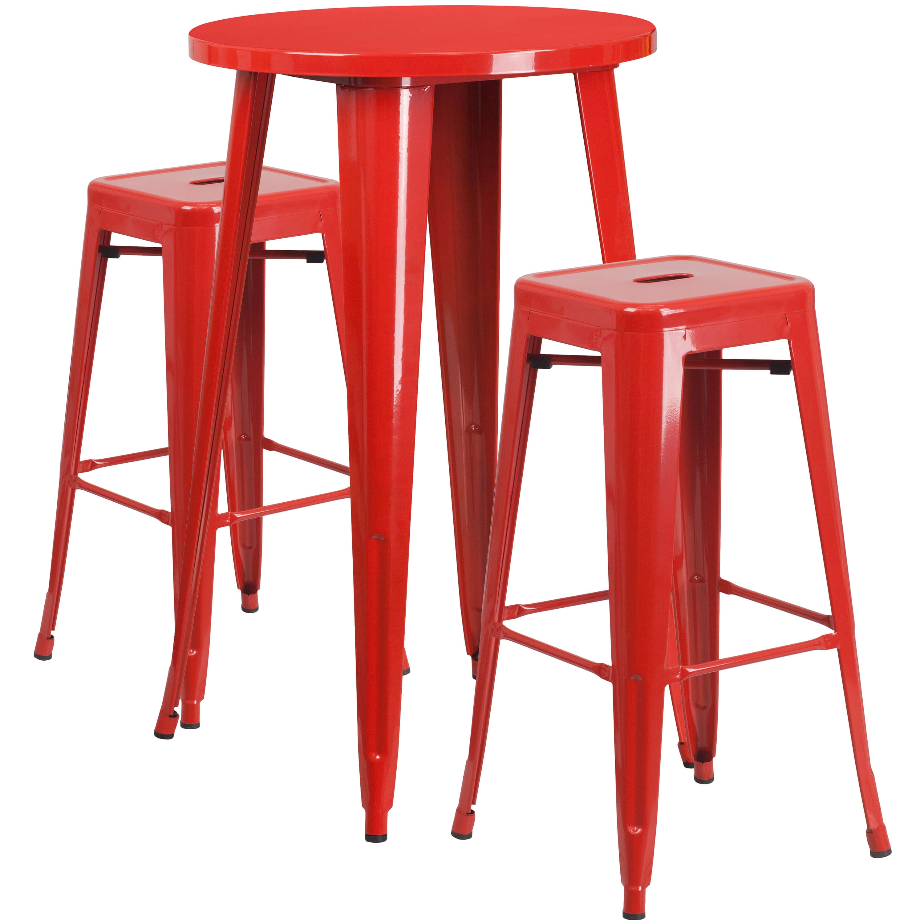 High top table set CUB CH 51080BH 2 30SQST RED GG FLA