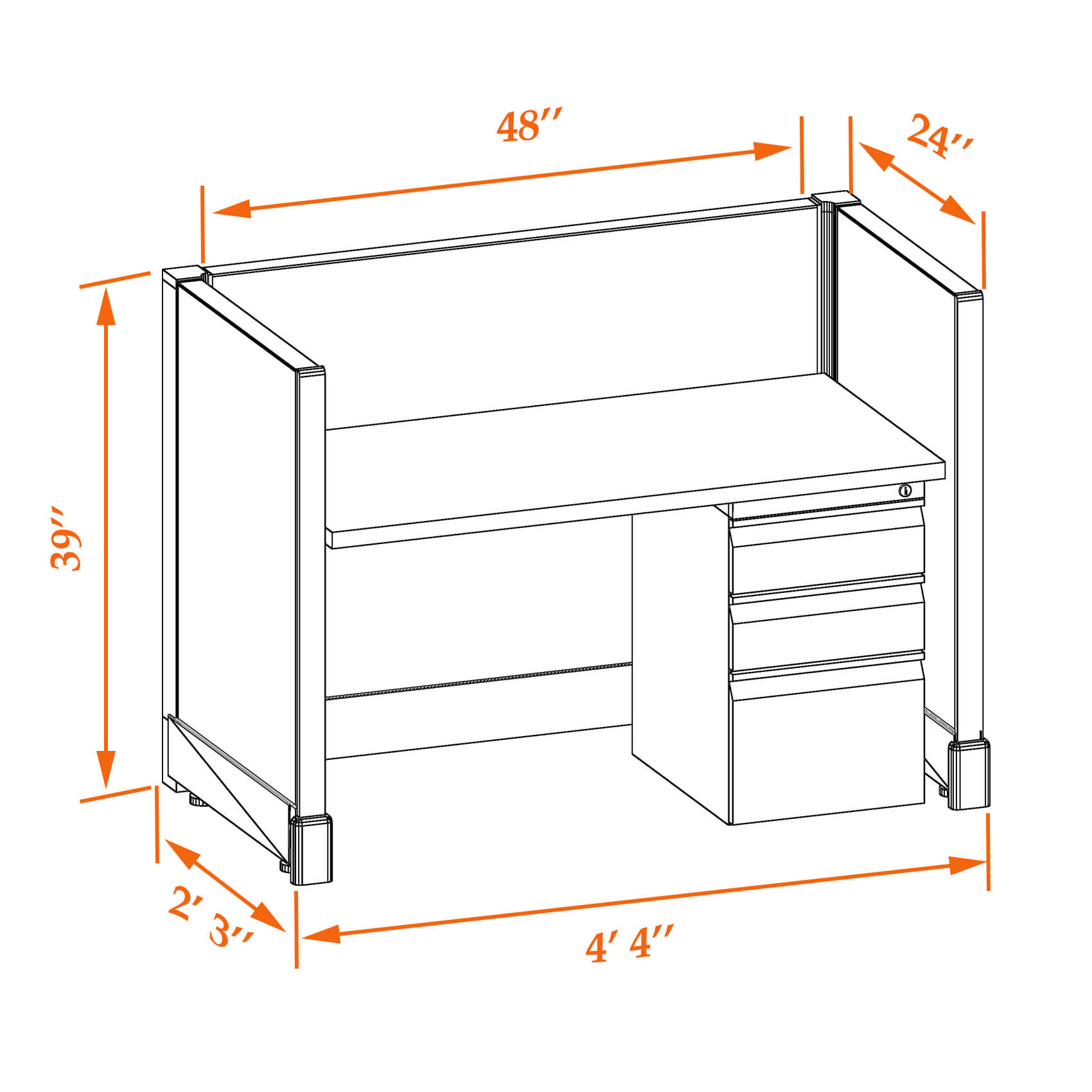 Hot desk CUB 1 39 24 ESP SV PSO