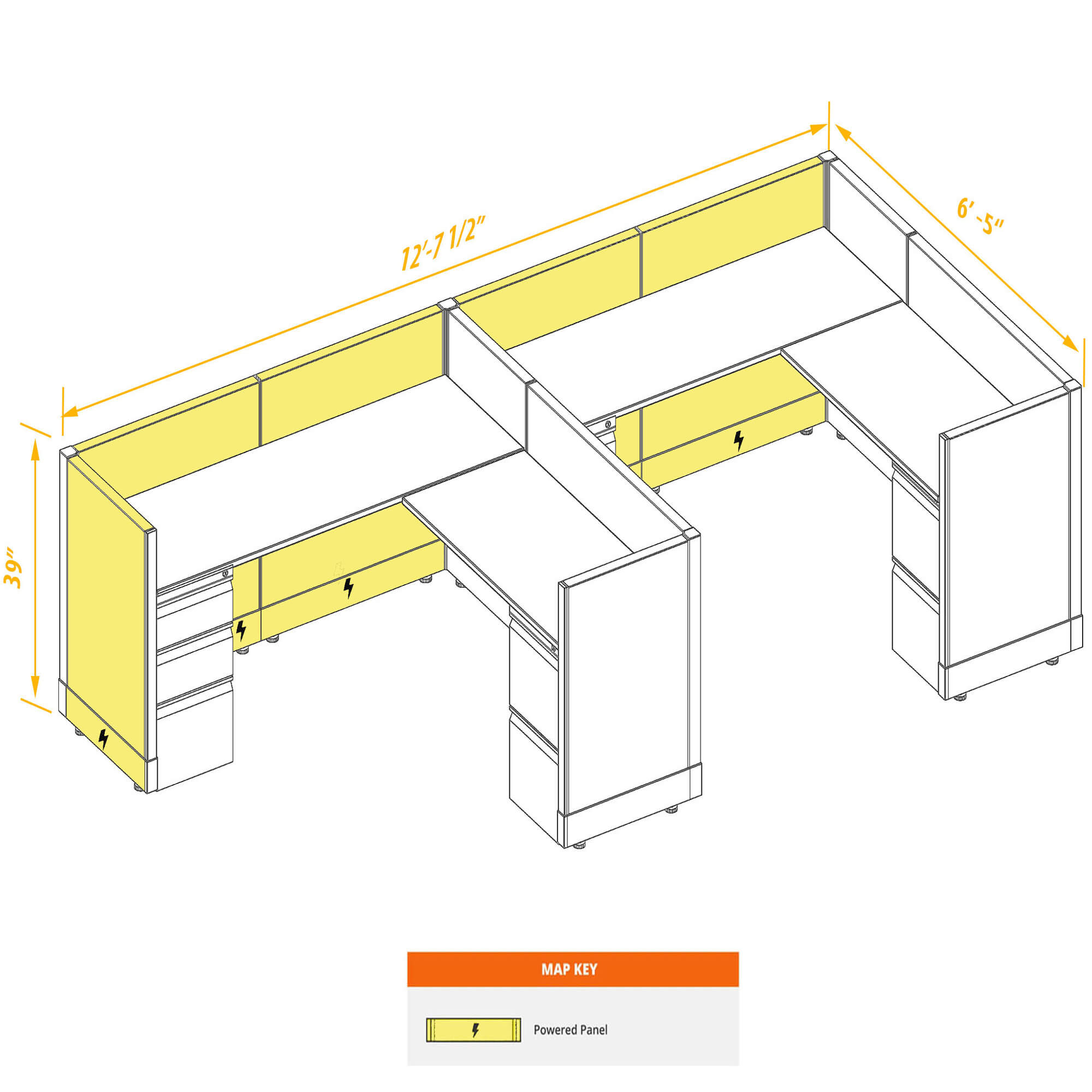 Modular furniture CUB 2 39 P 66 PSO