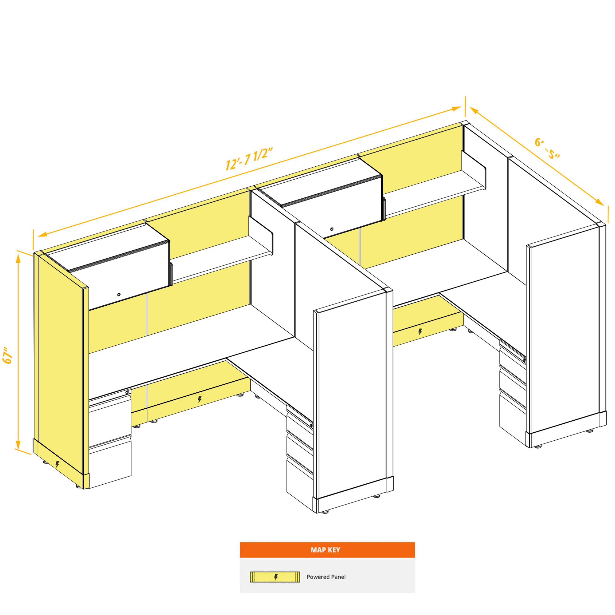 Modular furniture CUB 2 67 P 66 PSO 1