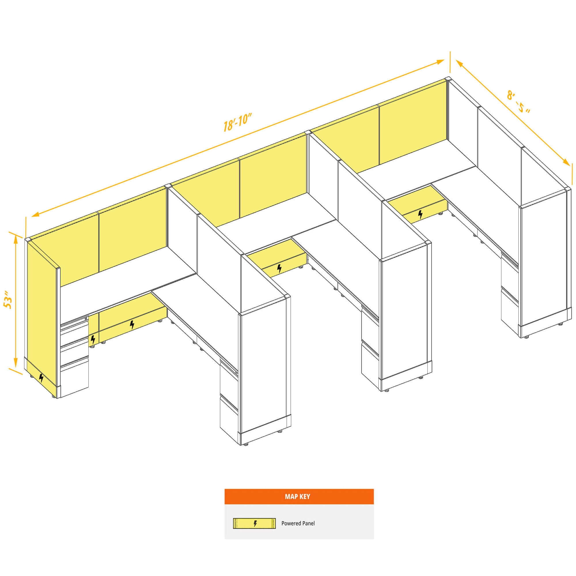 Modular furniture CUB 3 53 P 68 PSO