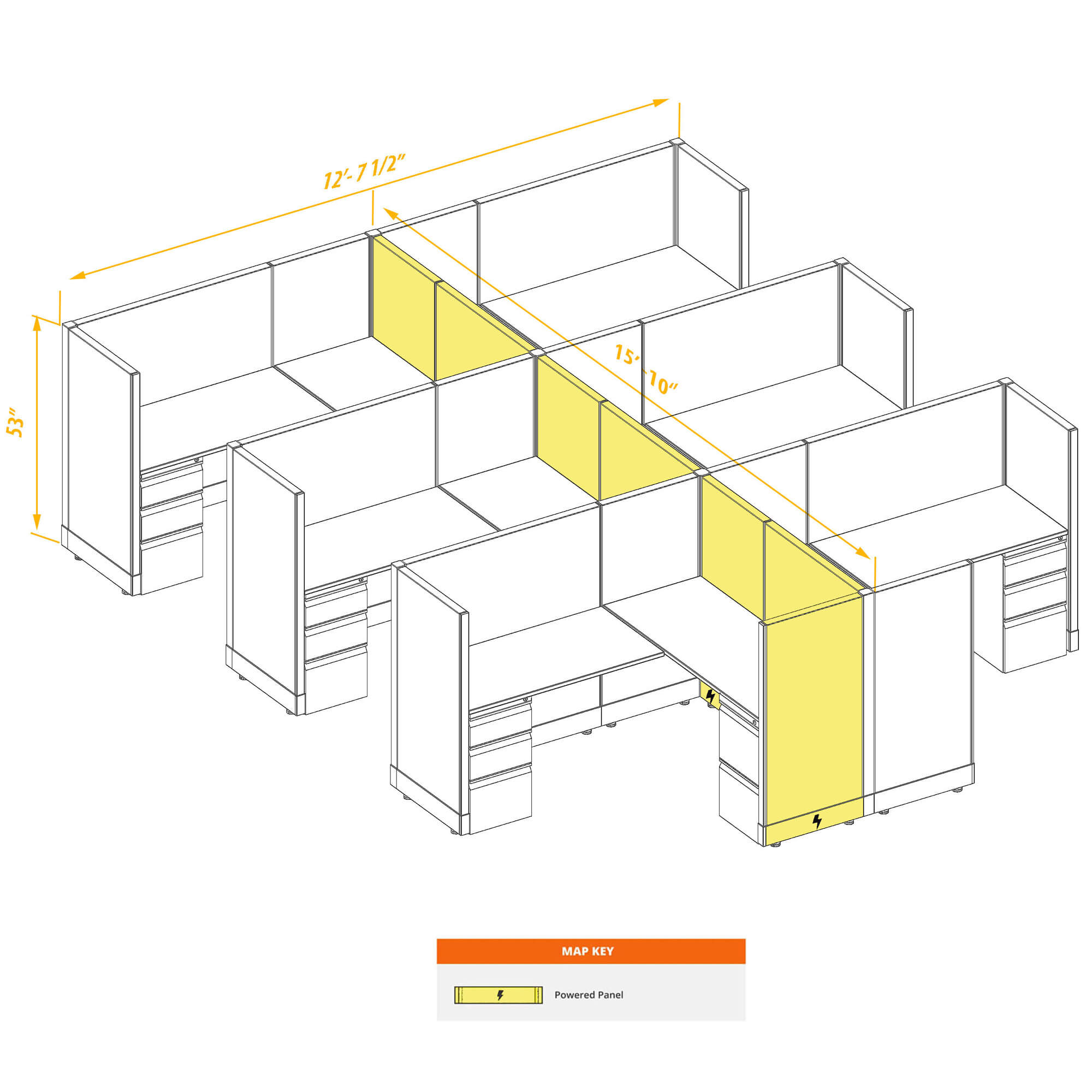 Modular furniture CUB 6 53 P 56 PSO