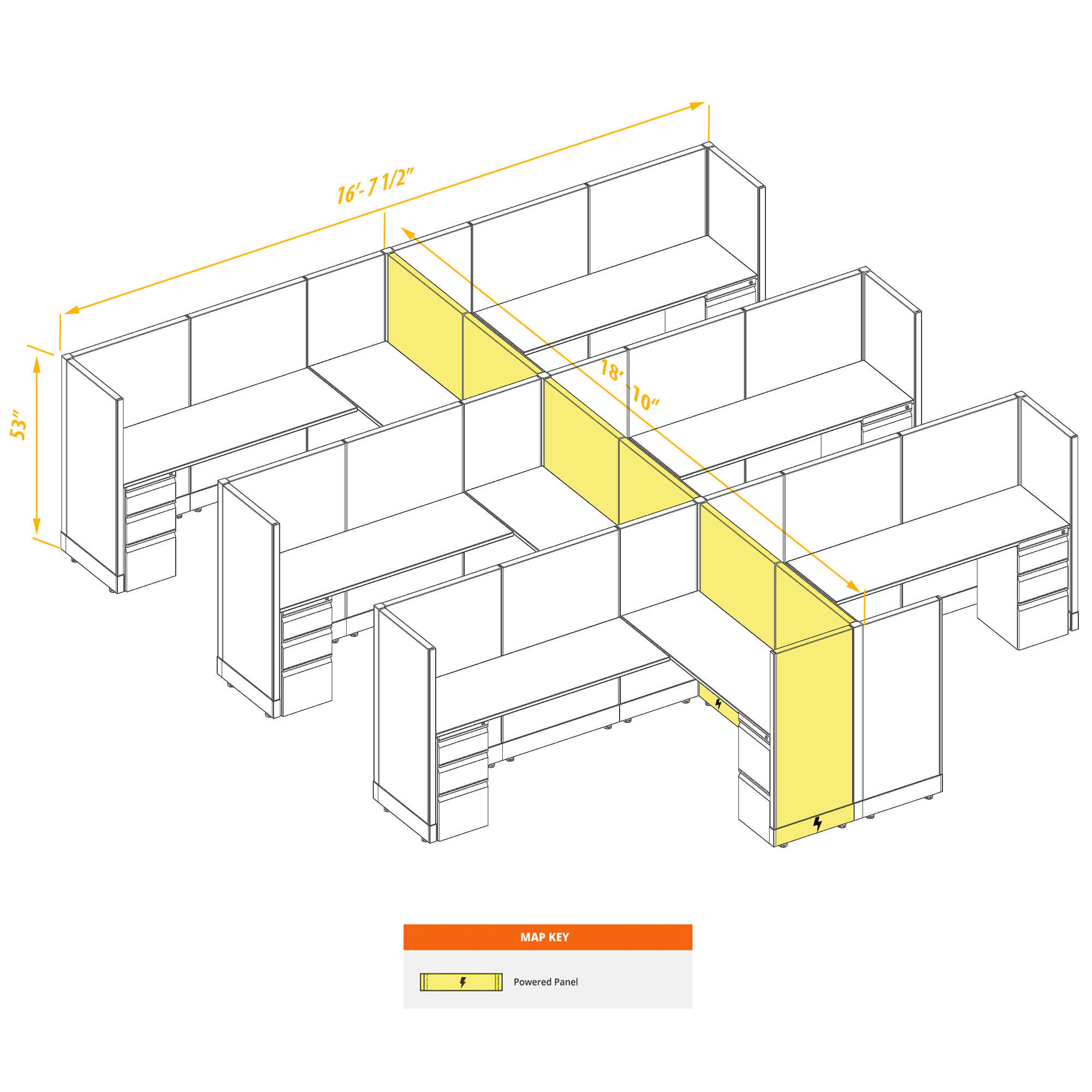 Modular furniture CUB 6 53 P 68 PSO