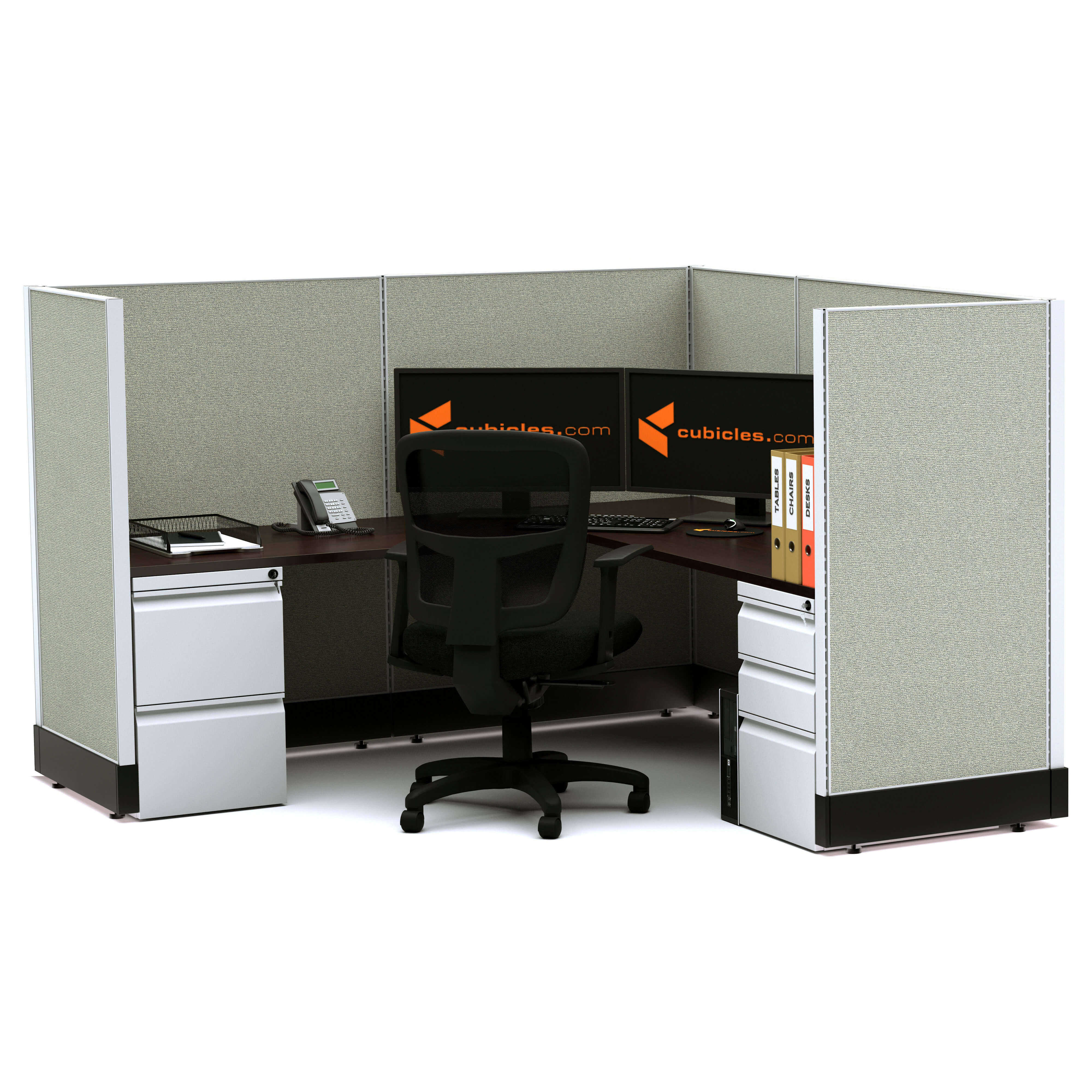 Modular office furniture workstation desk 53 powered