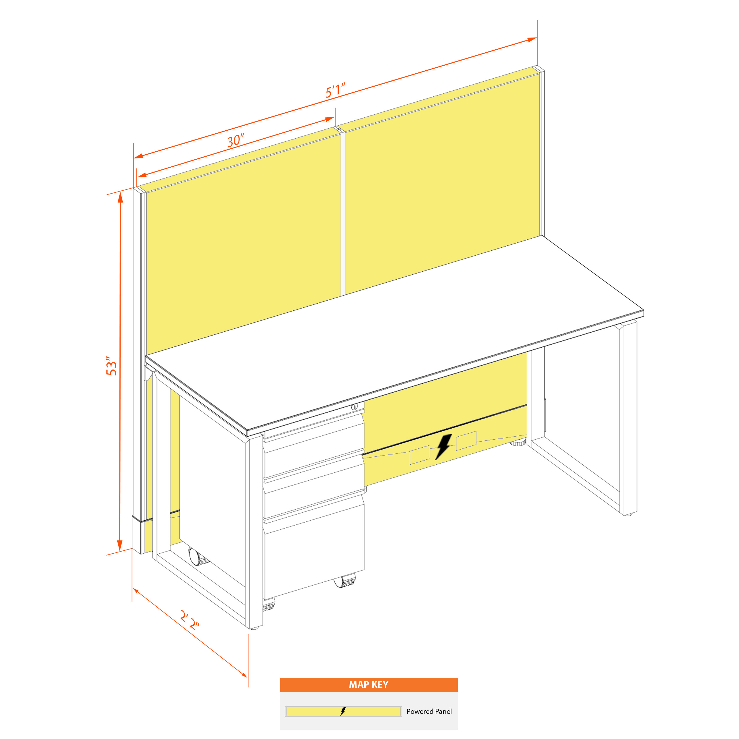 Office benching systems 52s53p