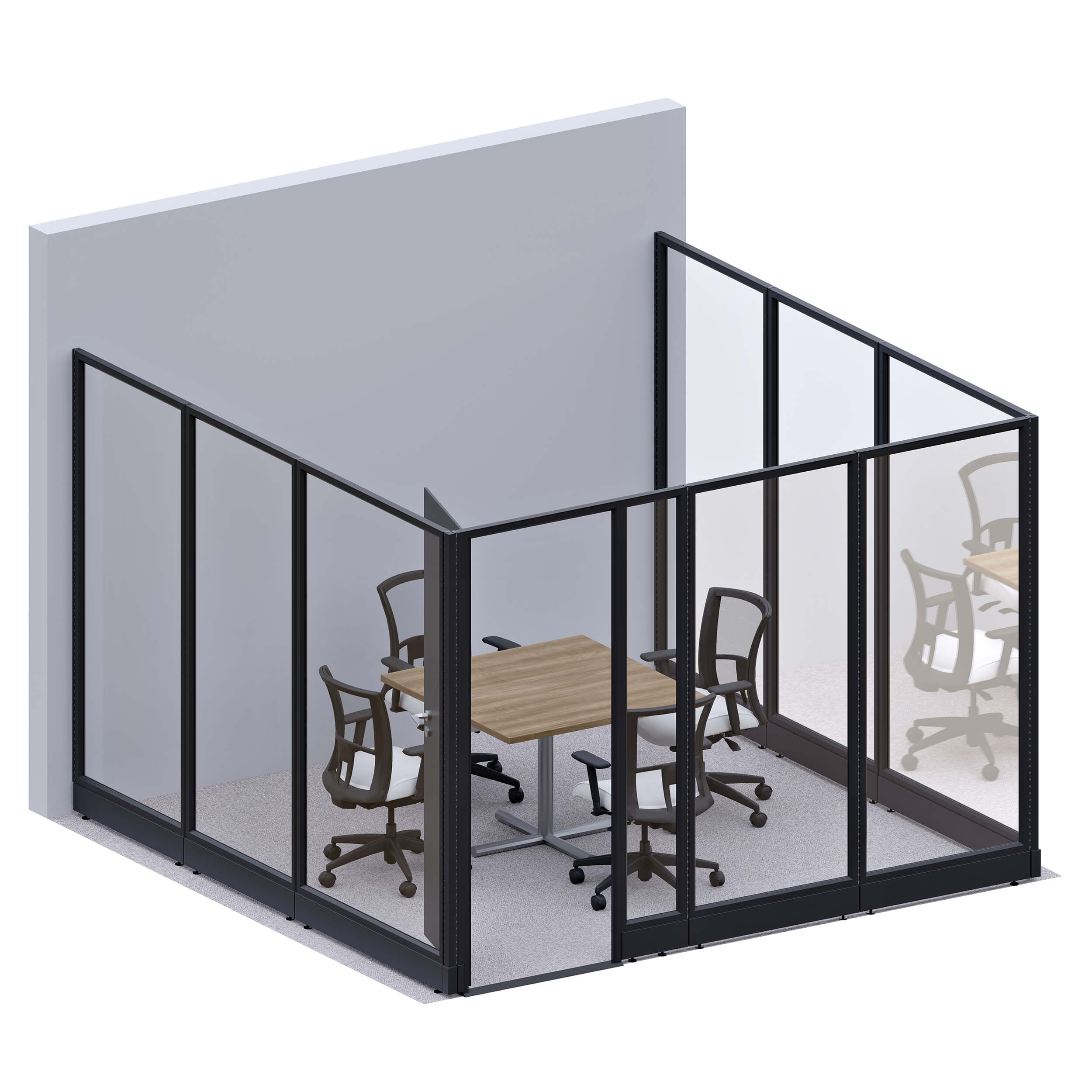 Office walls glass wall conference room 85h u shape