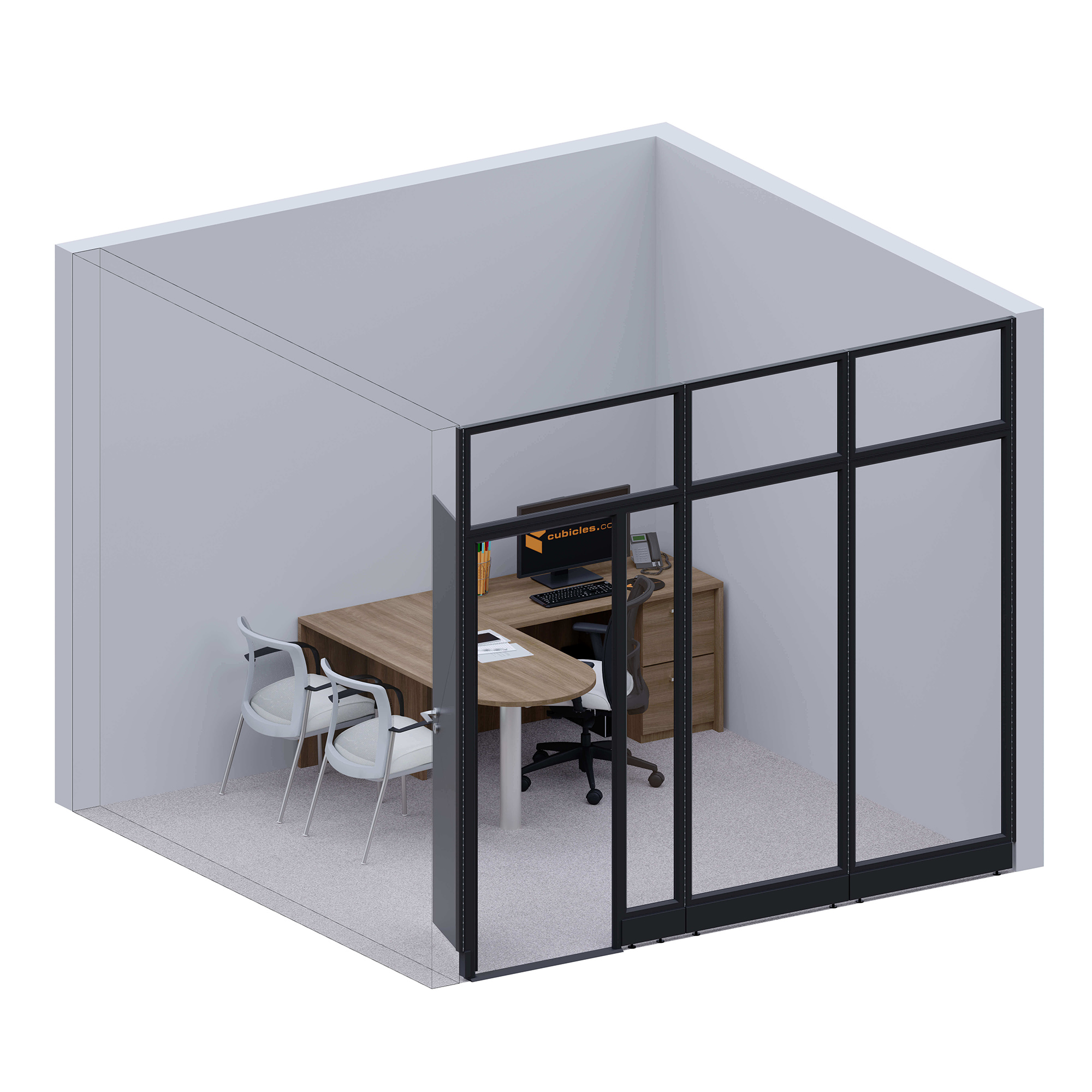 Office walls glass wall office 107h i shape