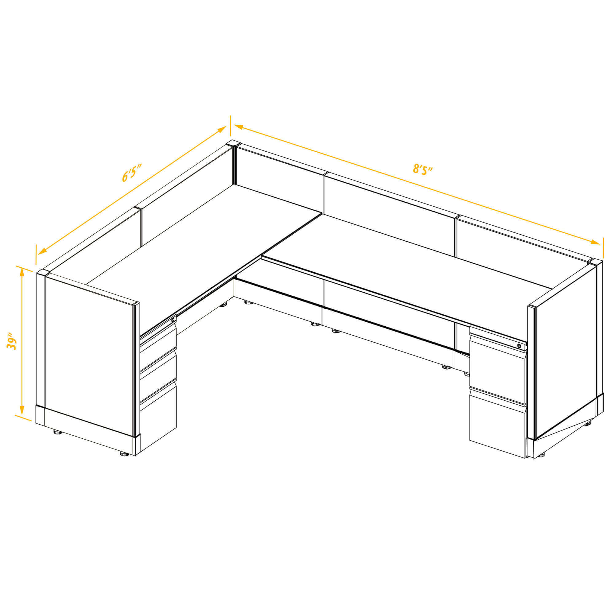 Office workstations CUB 1 39 68 PSO