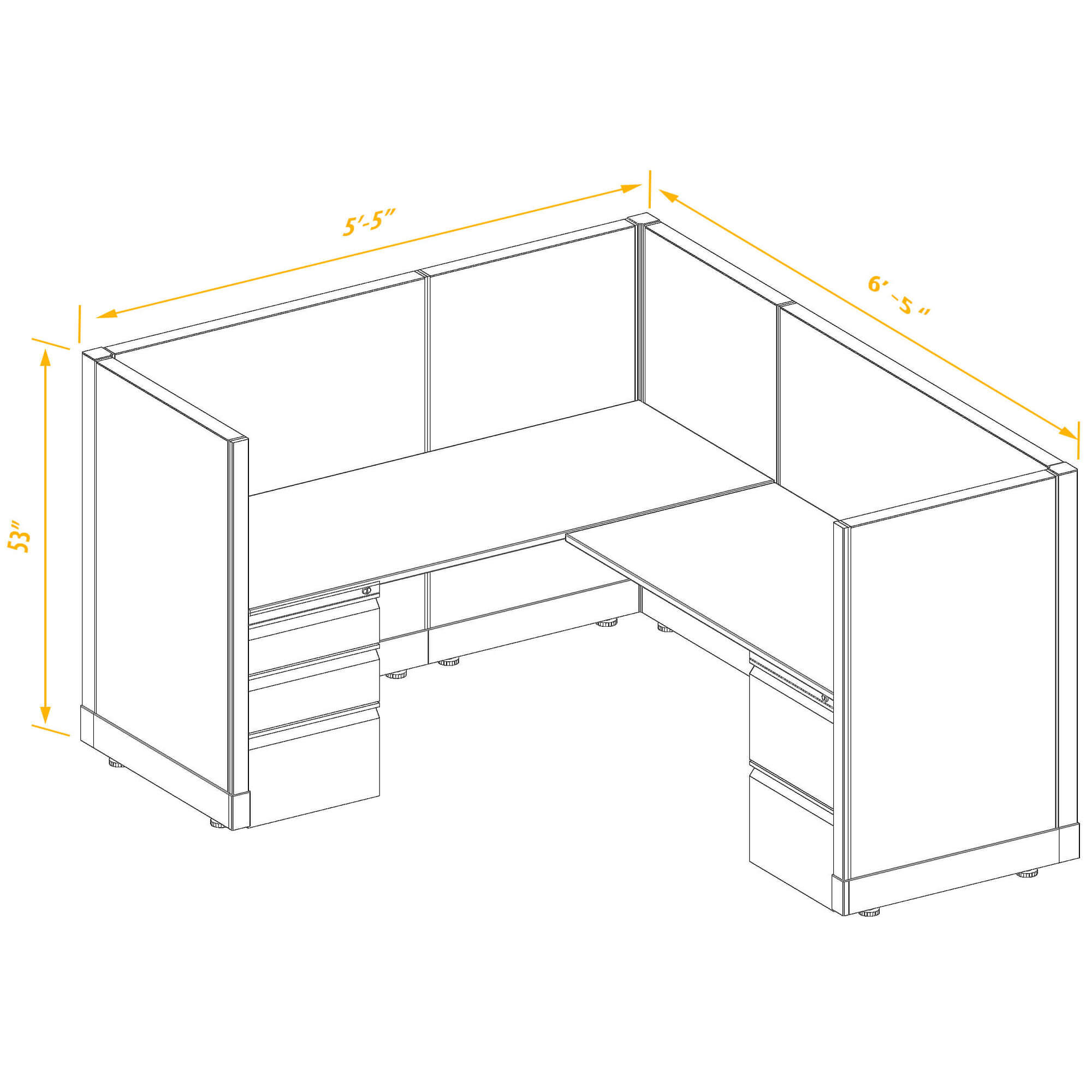 Office workstations CUB 1 53 56 PSO