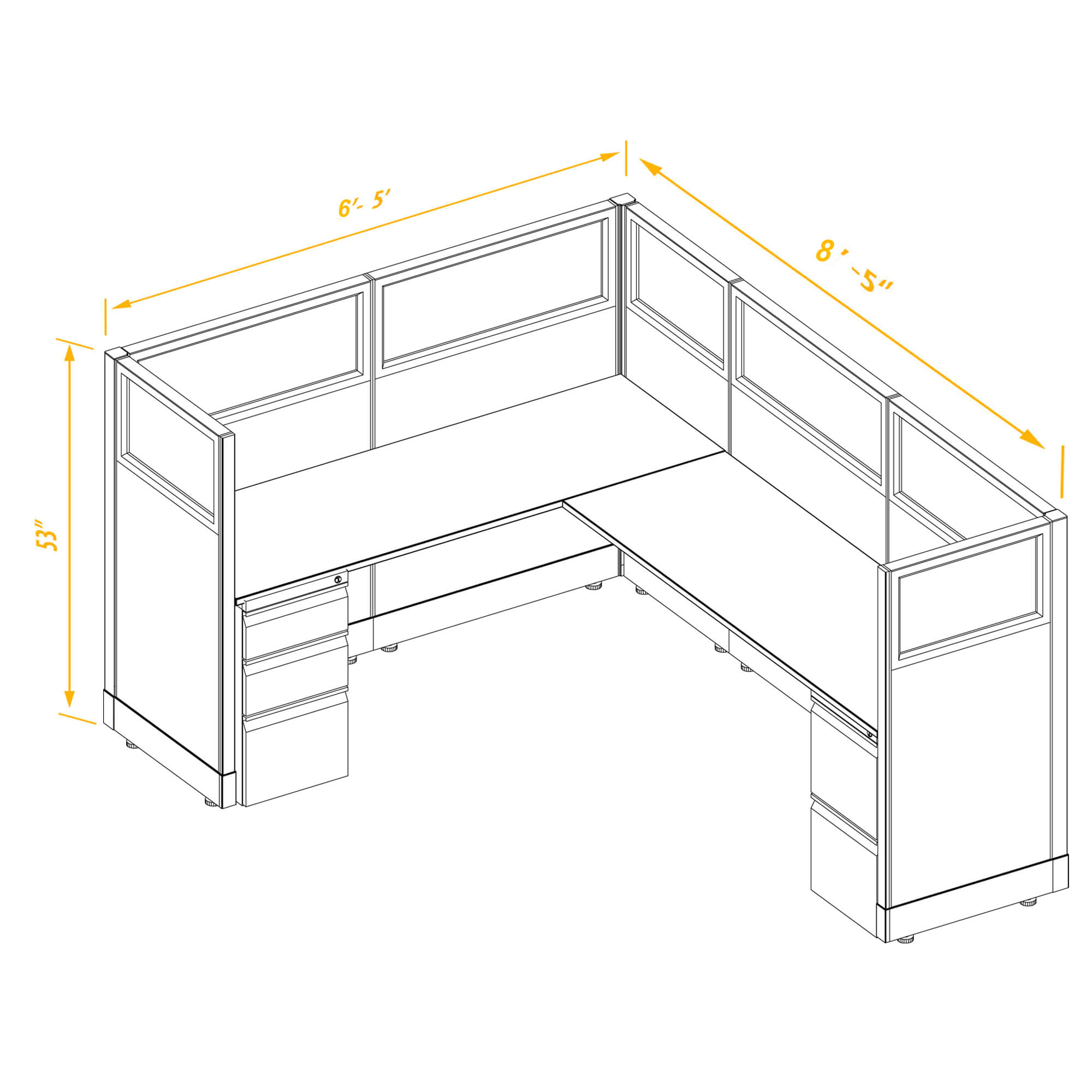 Office workstations CUB 1 53 68 G A PSO