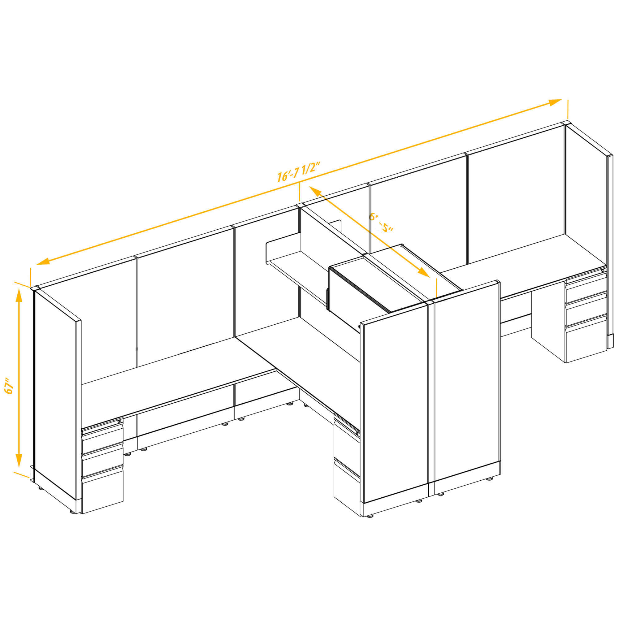 Office workstations CUB 2a 67 68 PSO 1