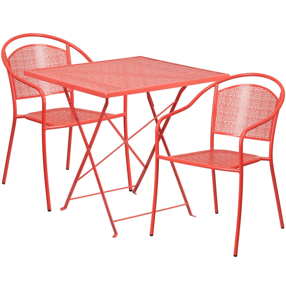 Restaurant tables and chairs 28inch metal bistro se