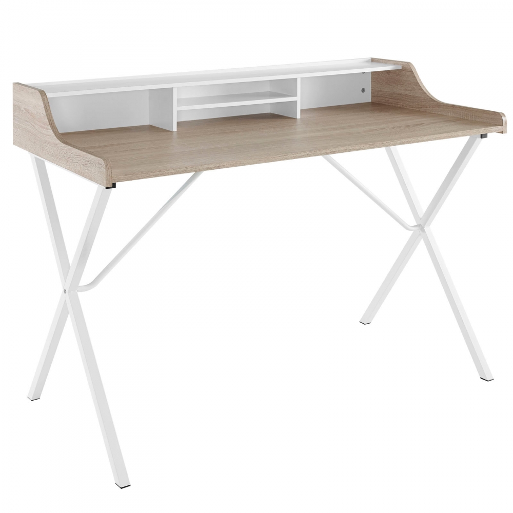 Space saving desk cub eei 1327 oak mod