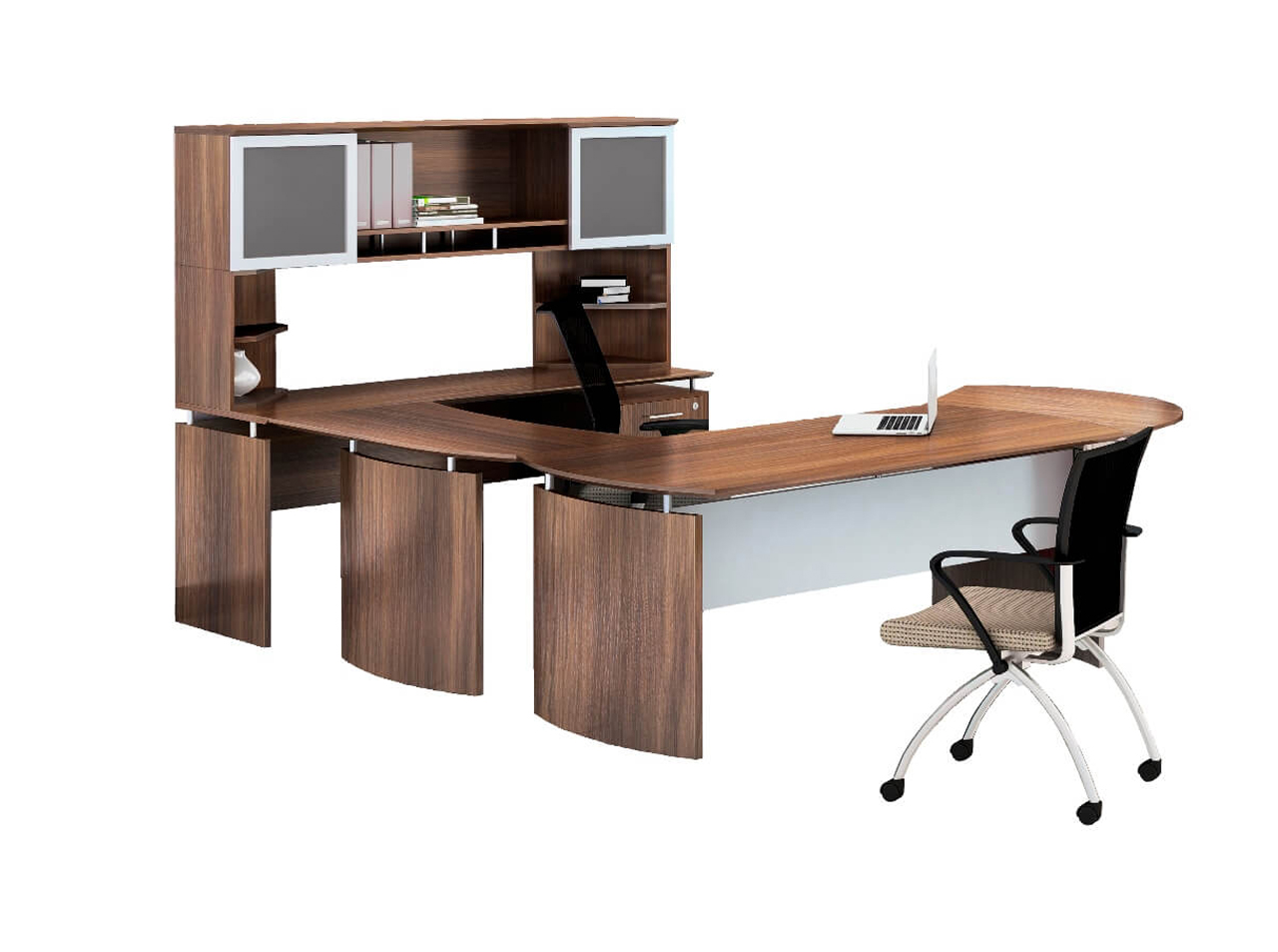 U shaped desk executive desk with hutch