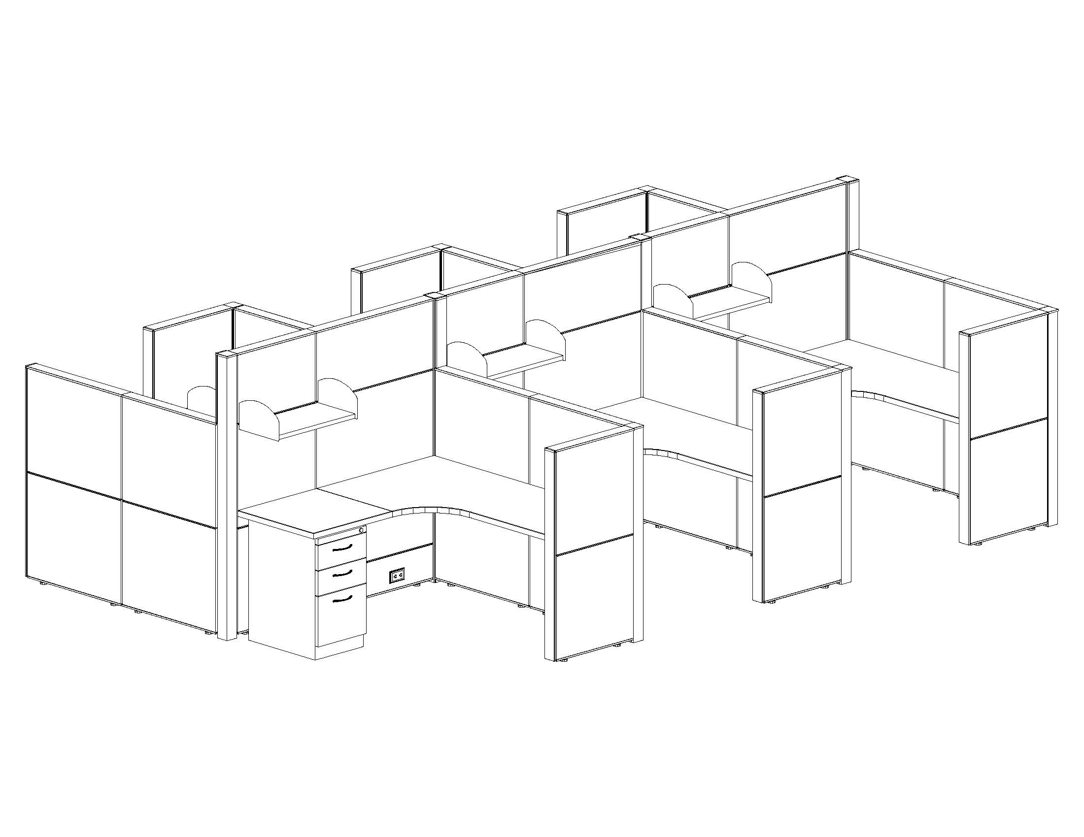 Cubicle systems matrix tiles 5x5x50 66 group