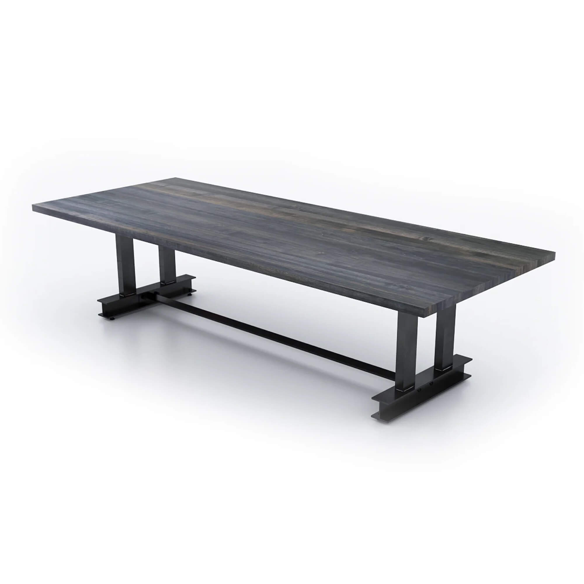 Conference room tables conference table id2 industrial conference table angle view decker grey 1 2 3 4