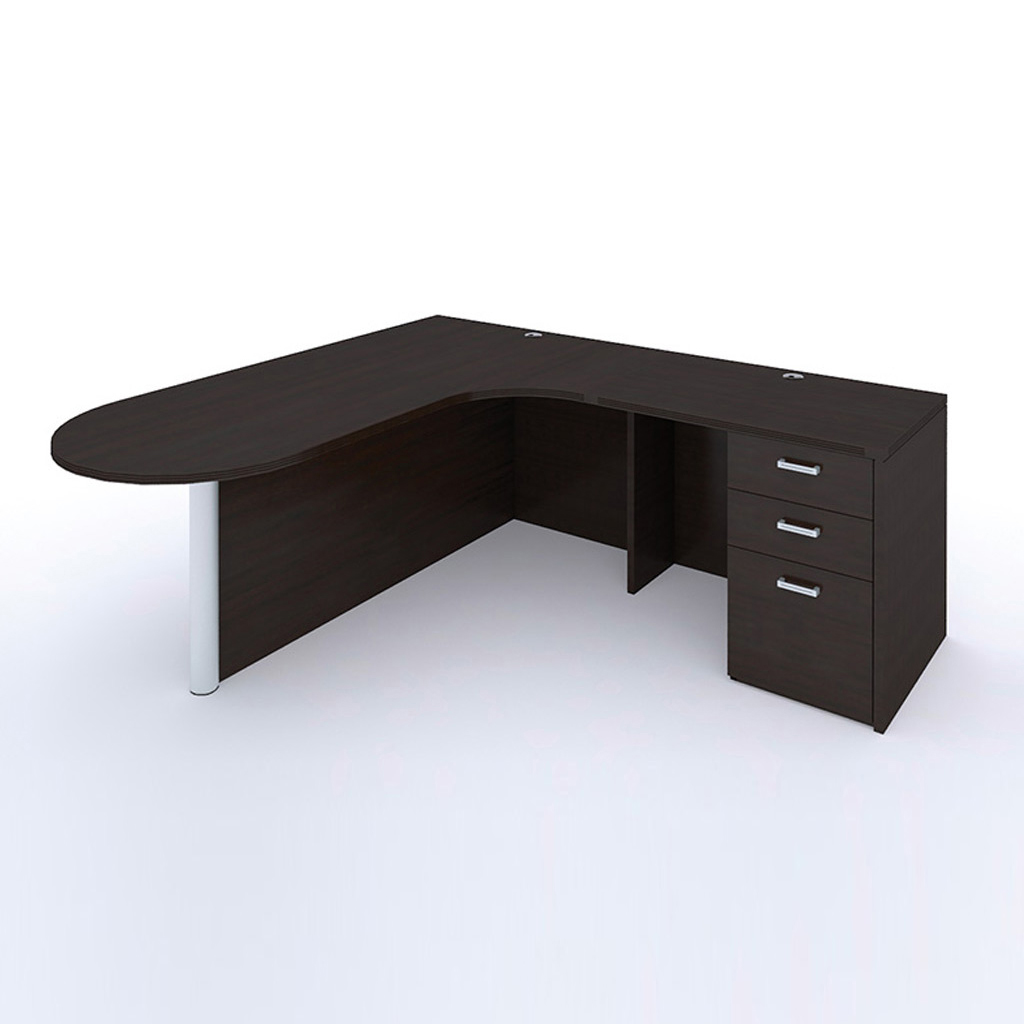 Large L Shaped Desk - Brea Affordable Computer Desk Right 72W x 72D