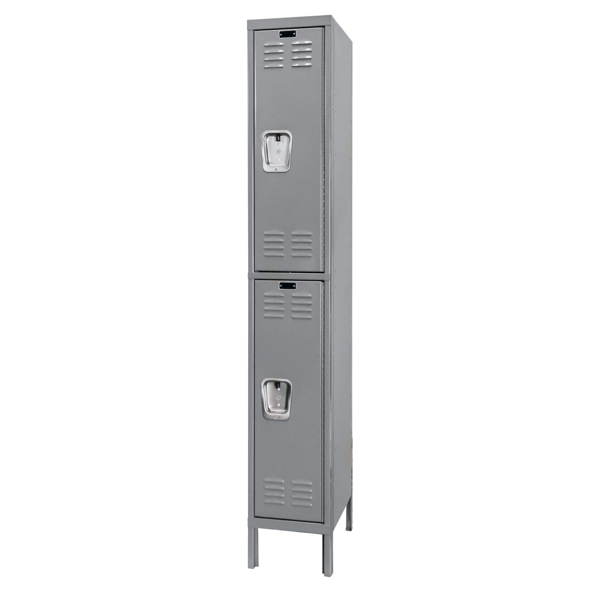 Employee lockers metal lockers patriot series wardrobe lockers 1w 2t dark gray angle view
