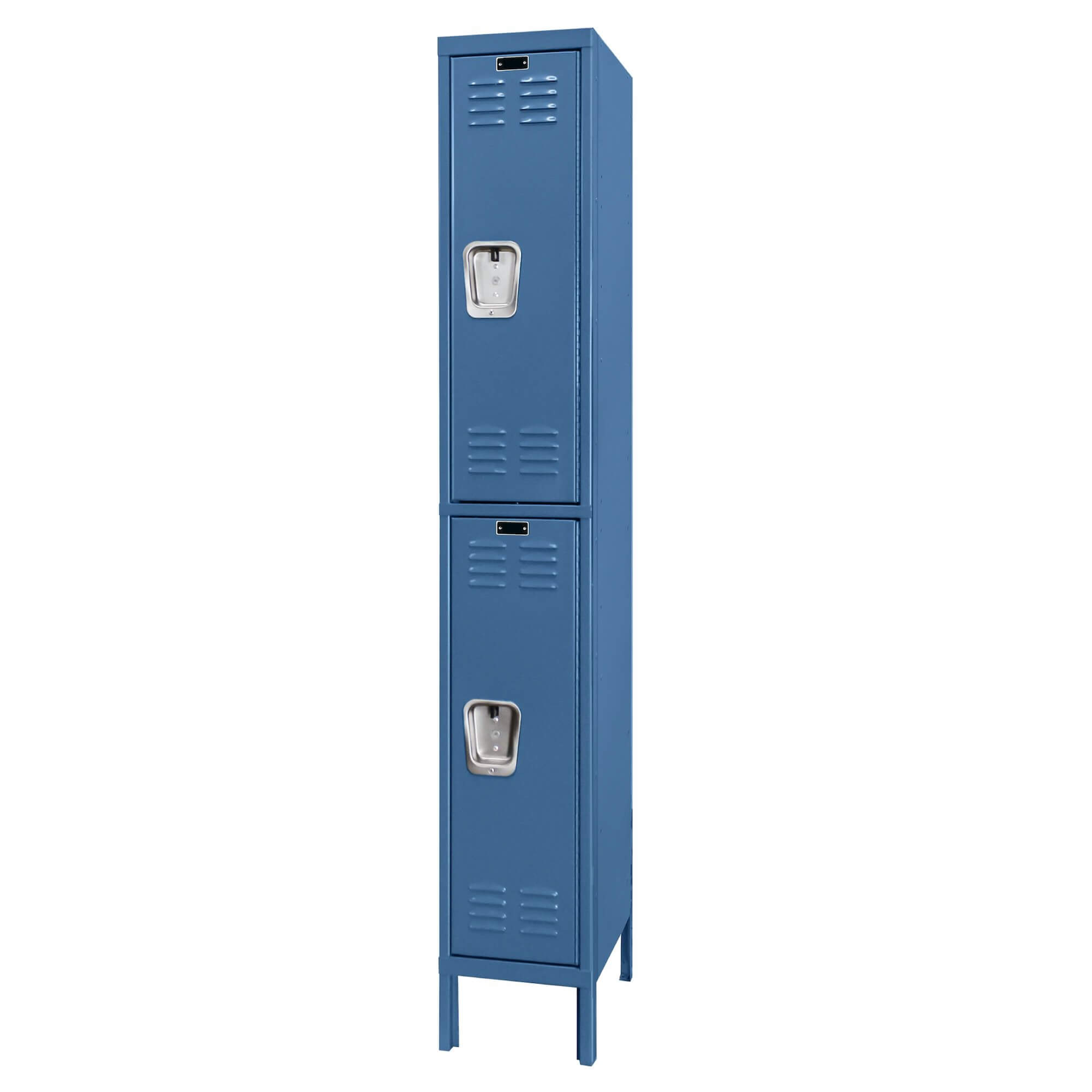 Employee lockers metal lockers patriot series wardrobe lockers 1w 2t marine blue angle view