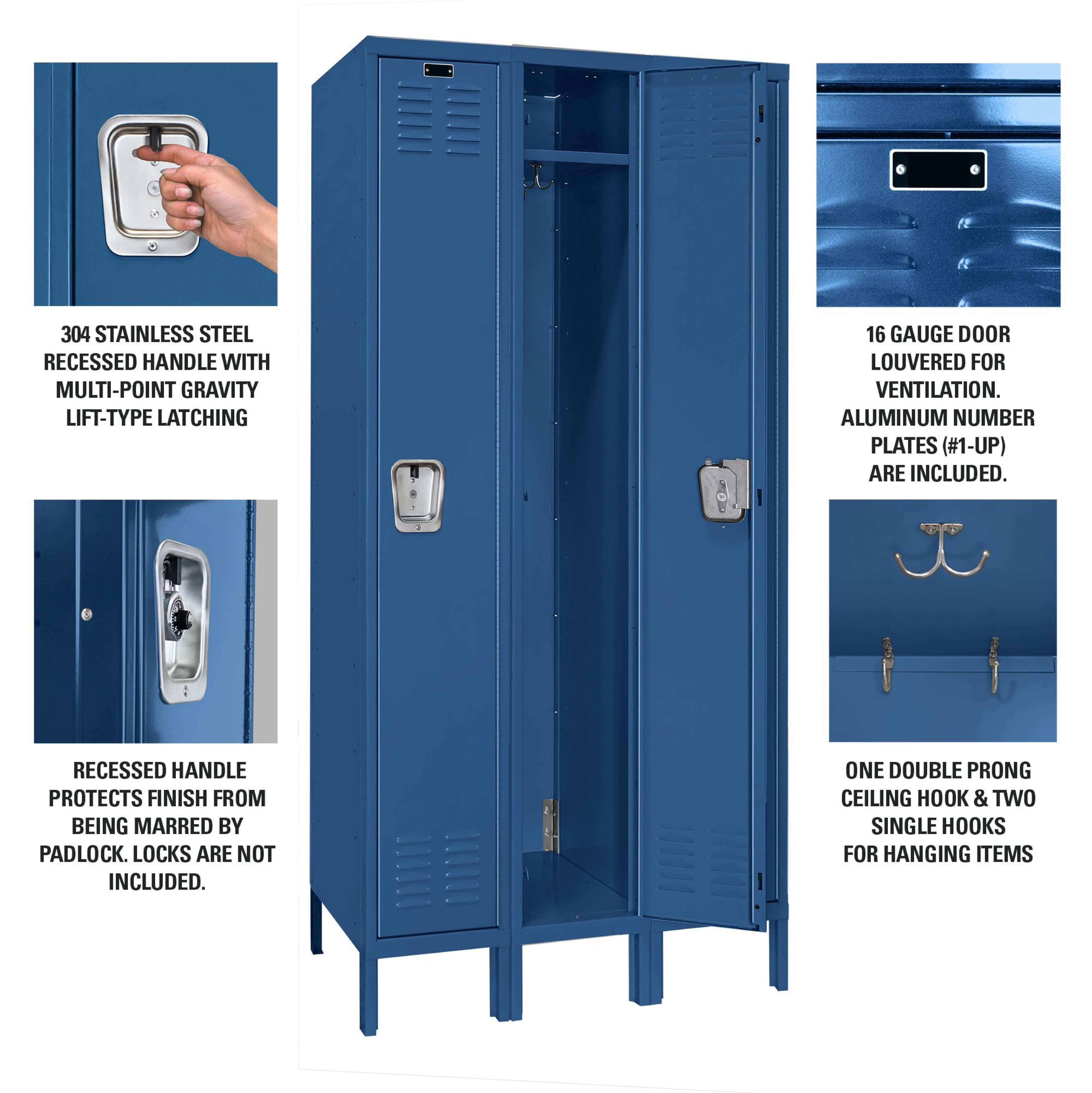 Employee lockers metal lockers patriot series wardrobe lockers 3w 1t marine blue diagram