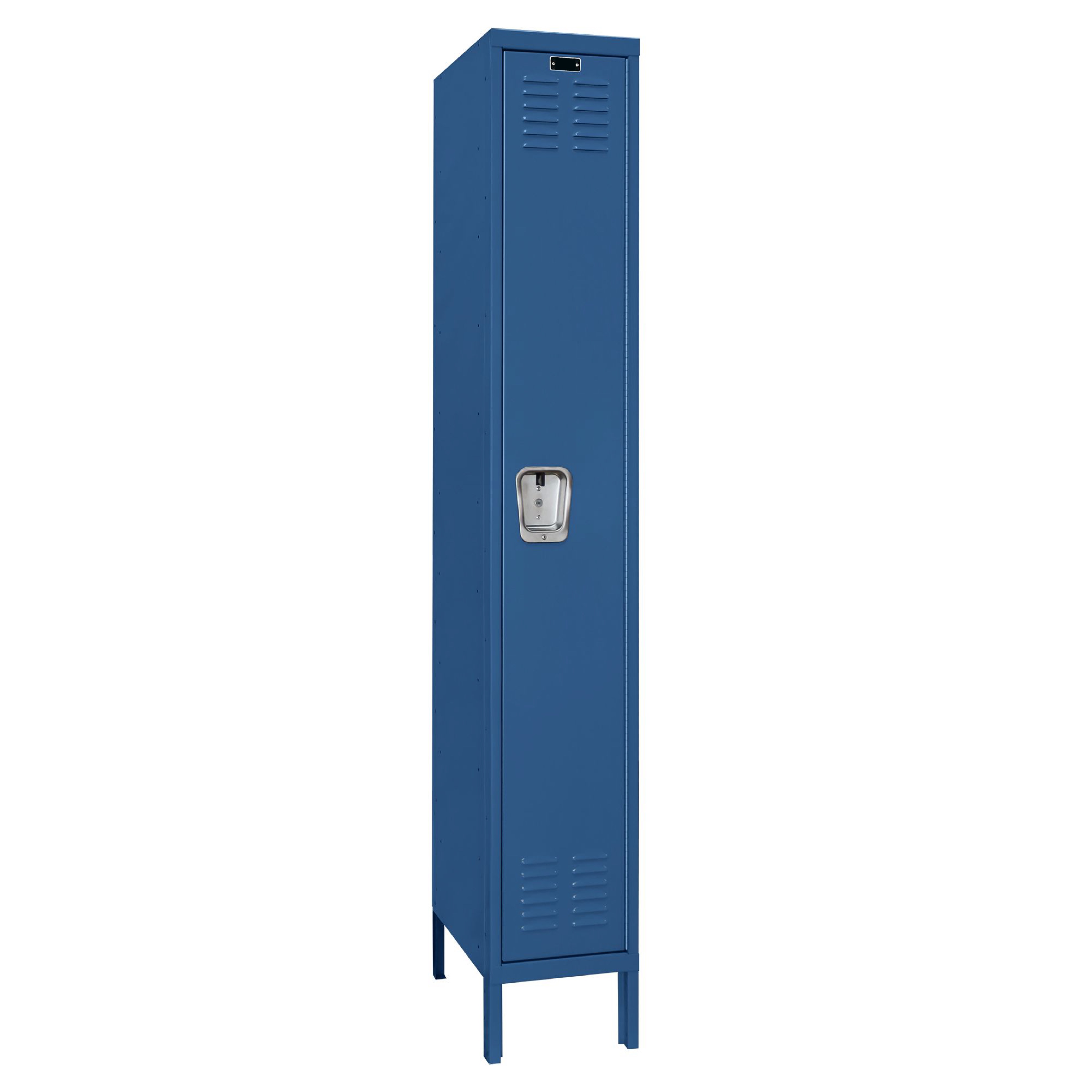 Employee lockers metal lockers wardrobe lockers 1w 1t marine blue angle view