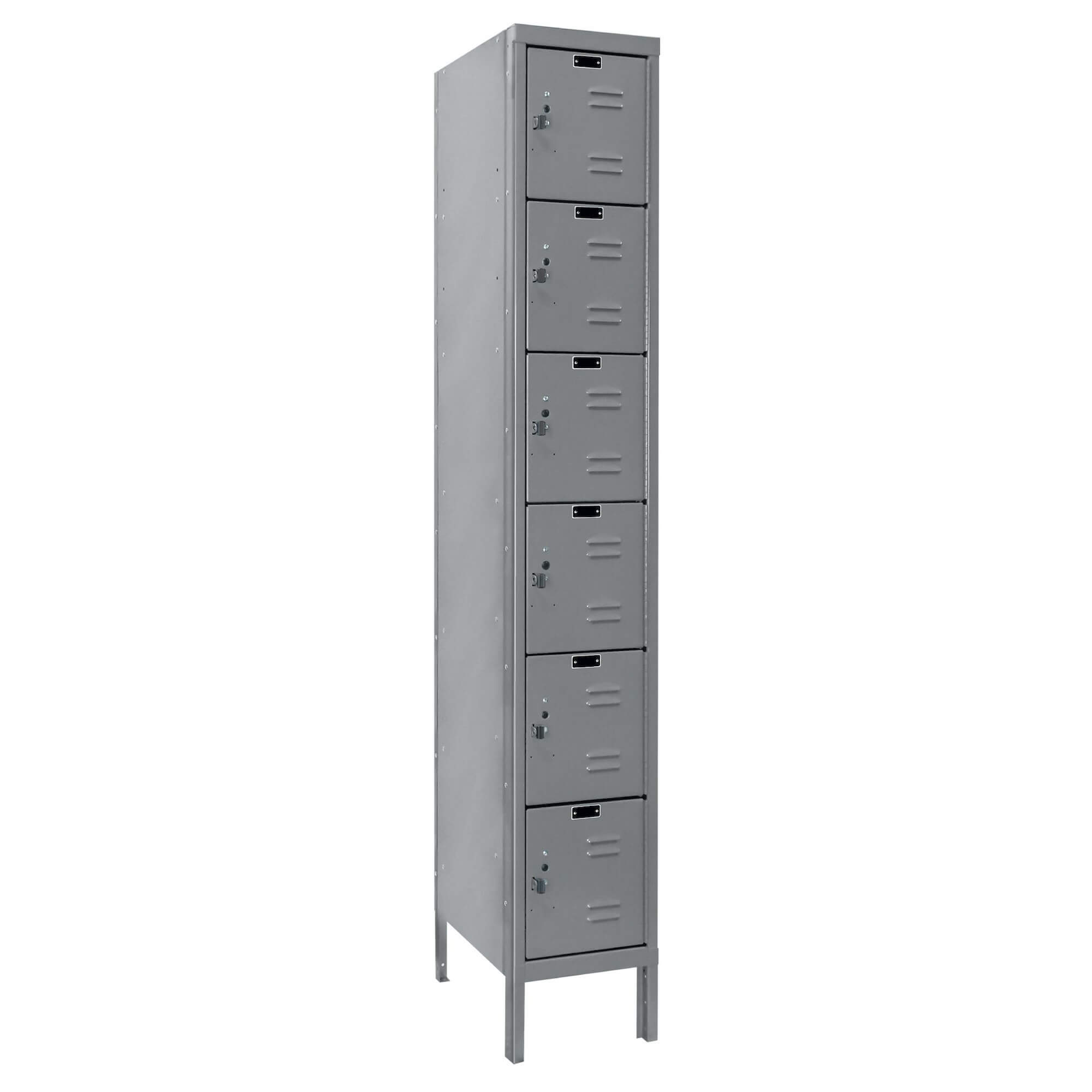 Employee lockers metal lockers wardrobe lockers 1w 6t dark gray angle view left