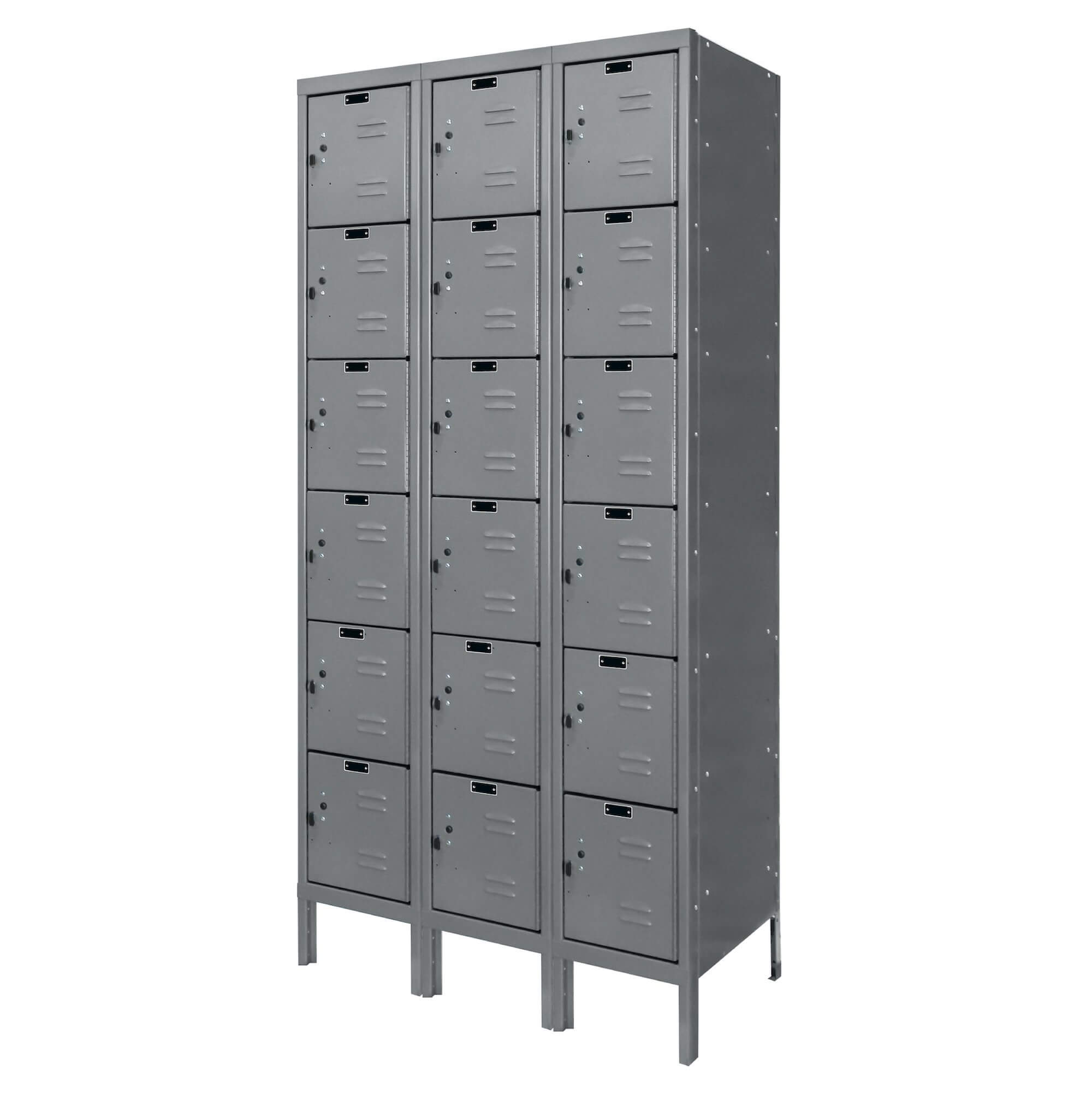 Employee lockers metal lockers wardrobe lockers 3w 6t dark gray angle view