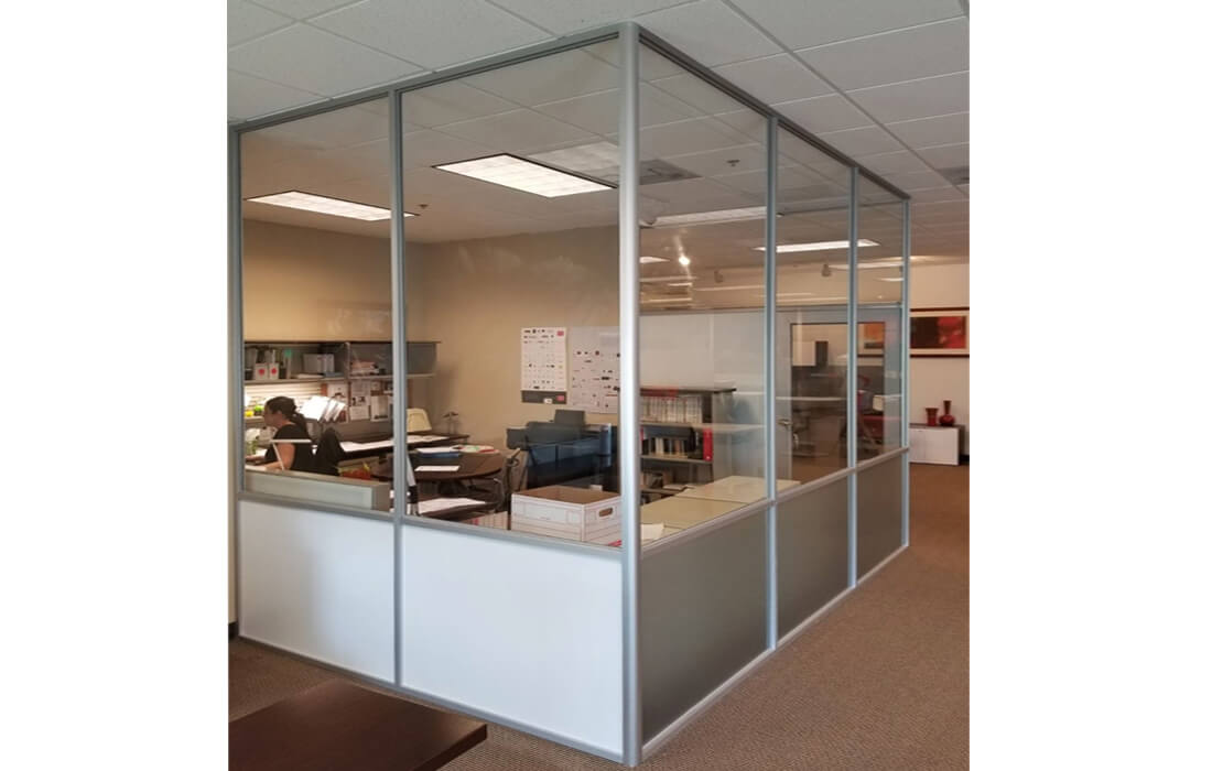 Glass Wall Offices L Shaped - Glass Office TL8