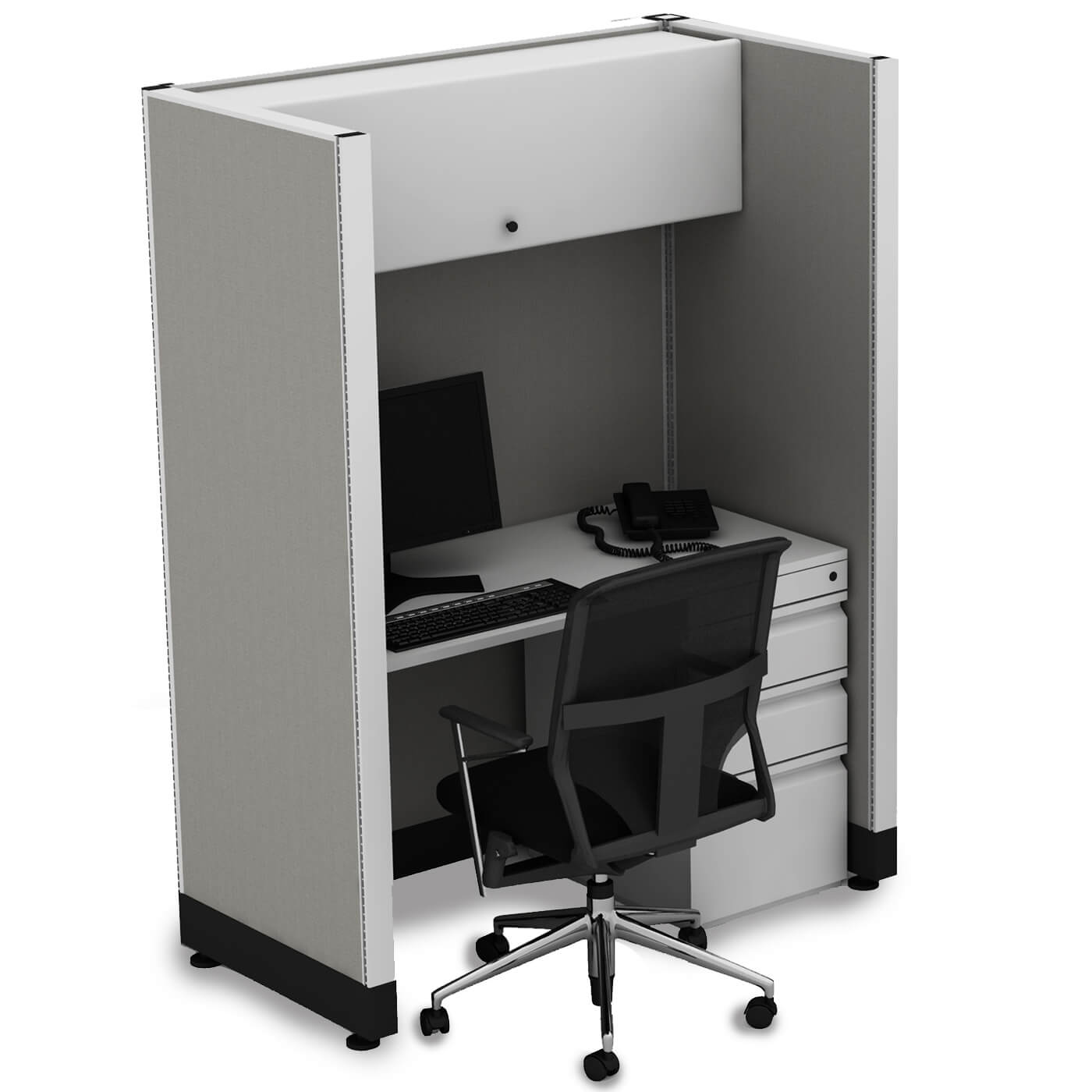 Office Hoteling 67 High Unpowered - Tall Cubicles 67H Unpowered