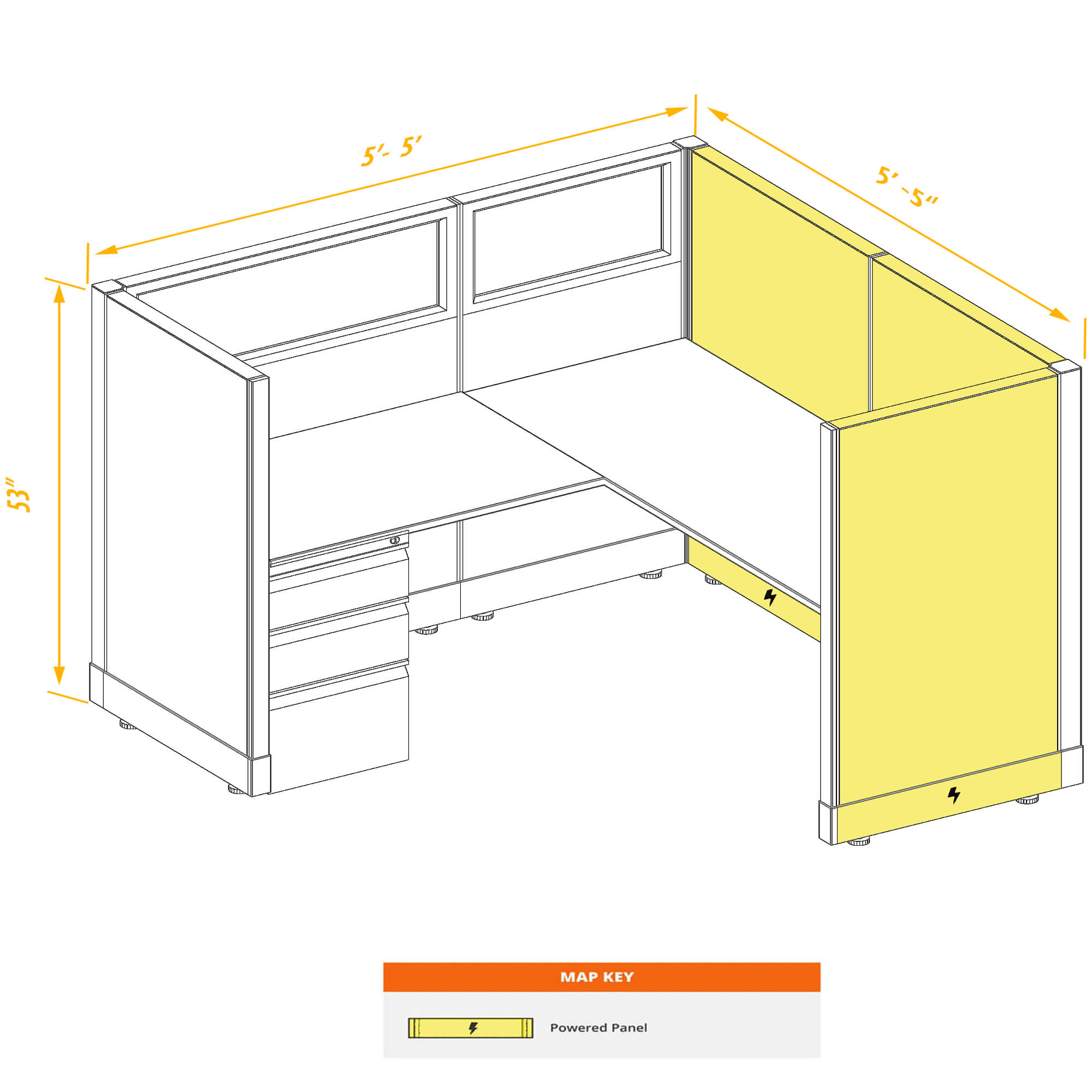 Modular furniture CUB 1 53 P 55 G PSO