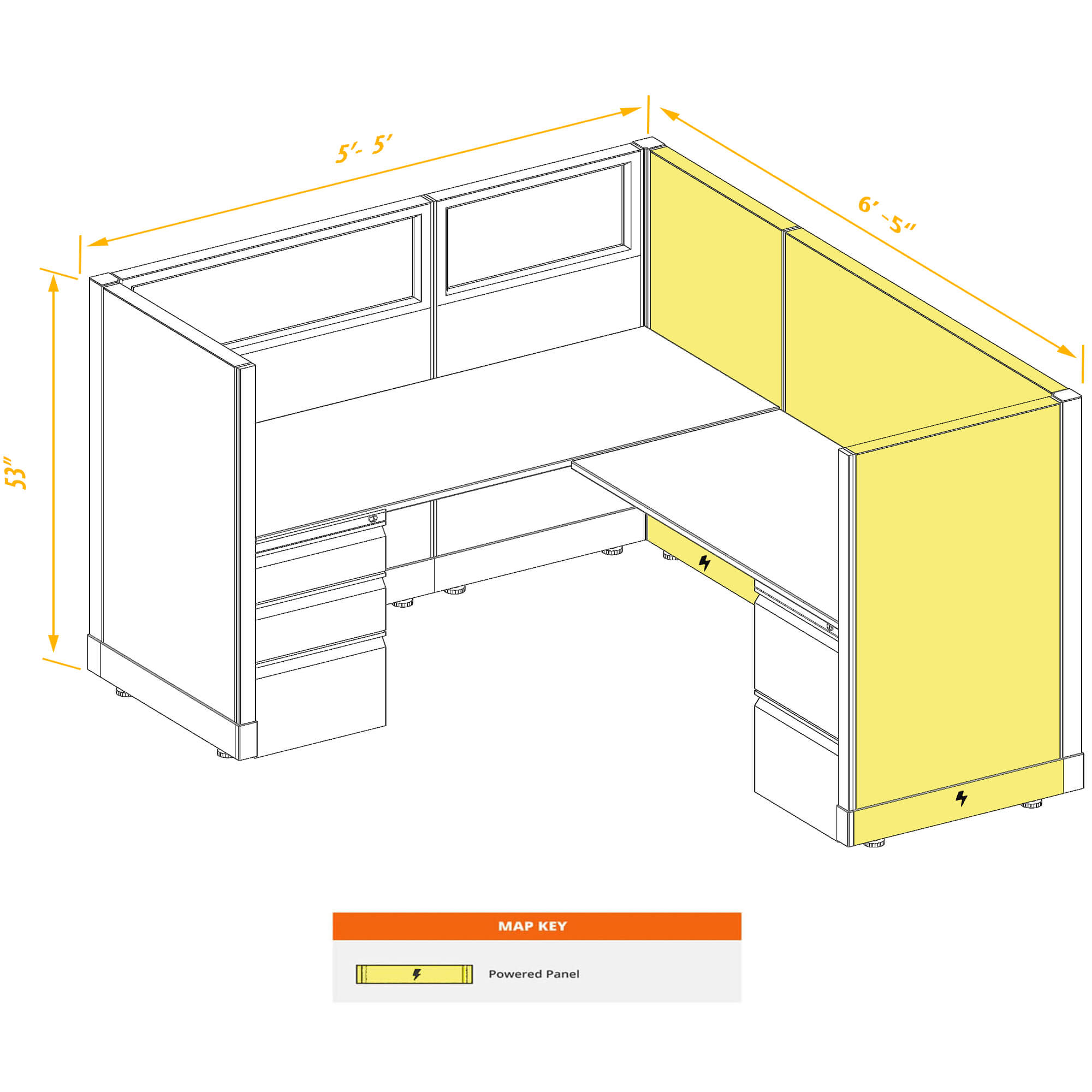 Modular furniture CUB 1 53 P 56 G PSO