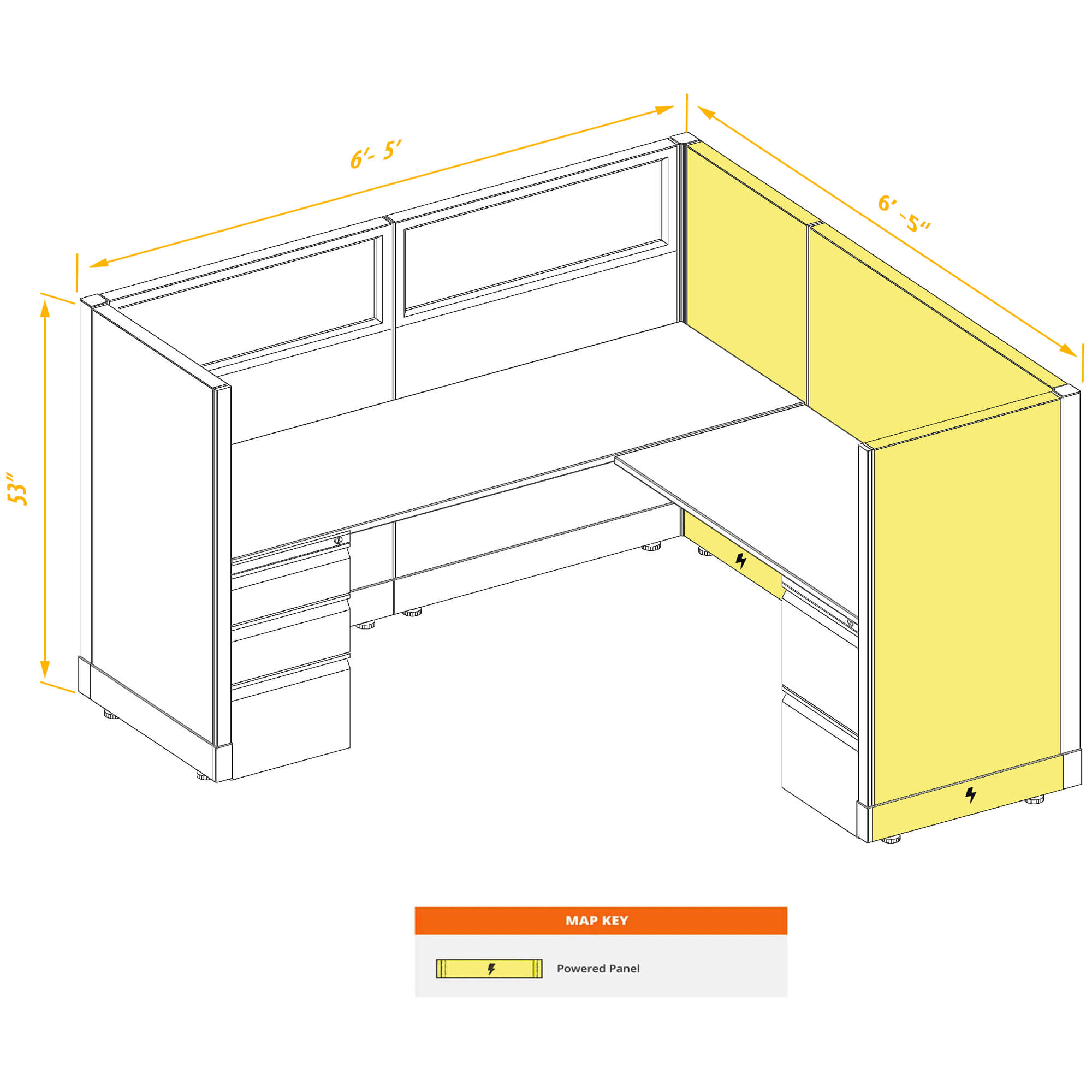 Modular furniture CUB 1 53 P 66 G PSO