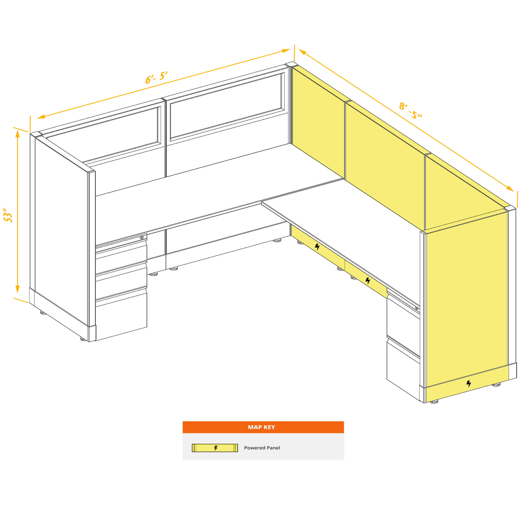 Modular furniture CUB 1 53 P 68 G PSO