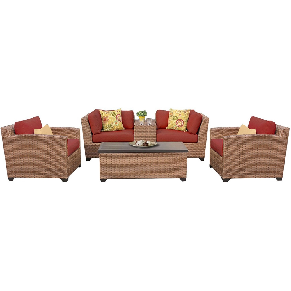 Outdoor Lounge Furniture Vicenza 6 Piece Patio Furniture Sofa Sets