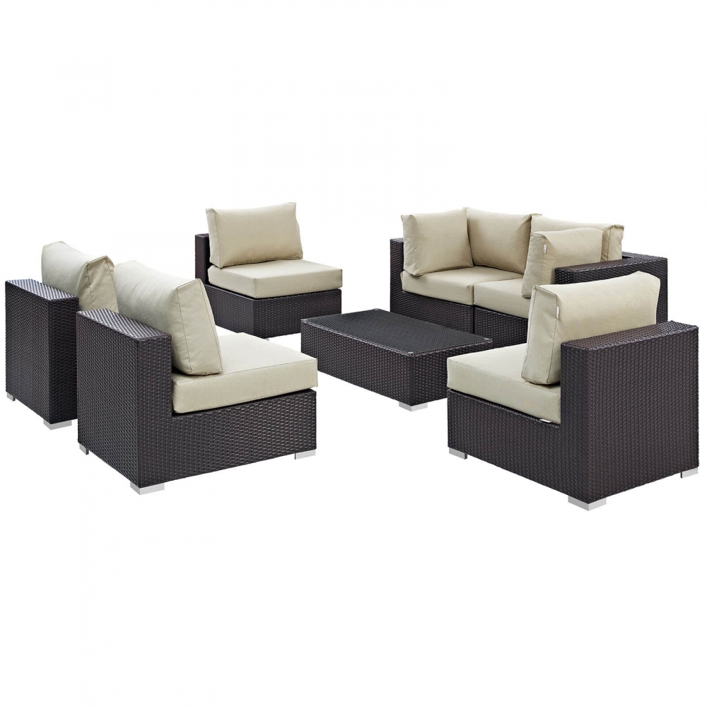 Outdoor Lounge Furniture - Lona 7 Piece Rattan Garden Sofa Sets