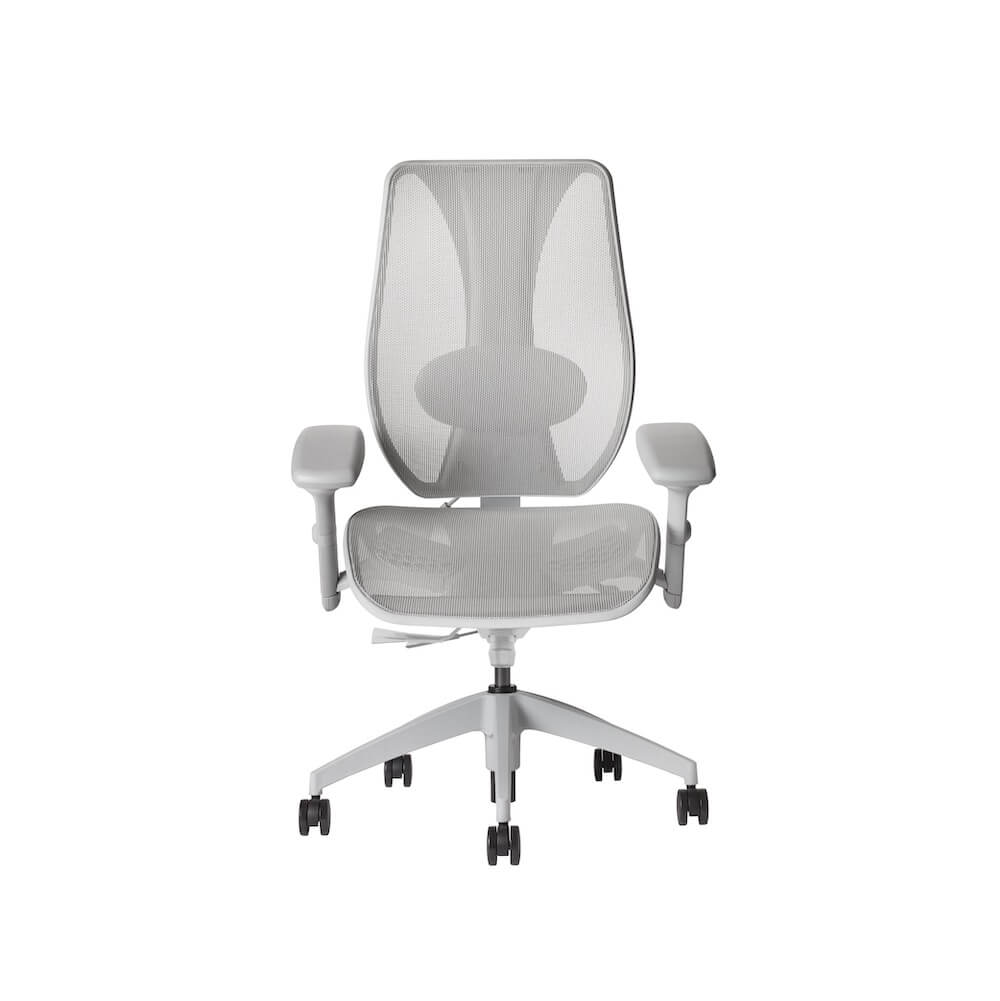 Big&tall mesh office chairs ergonomic mesh office chair with headrest light gray front view