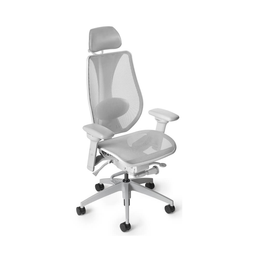 Big&tall mesh office chairs ergonomic mesh office chair with headrest light gray headrest view