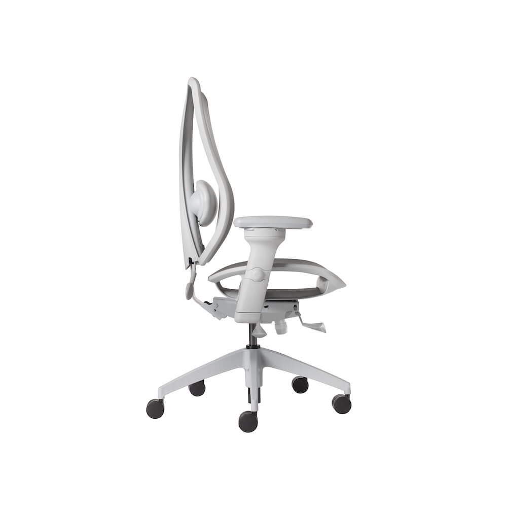 Big&tall mesh office chairs ergonomic mesh office chair with headrest light gray lateral view