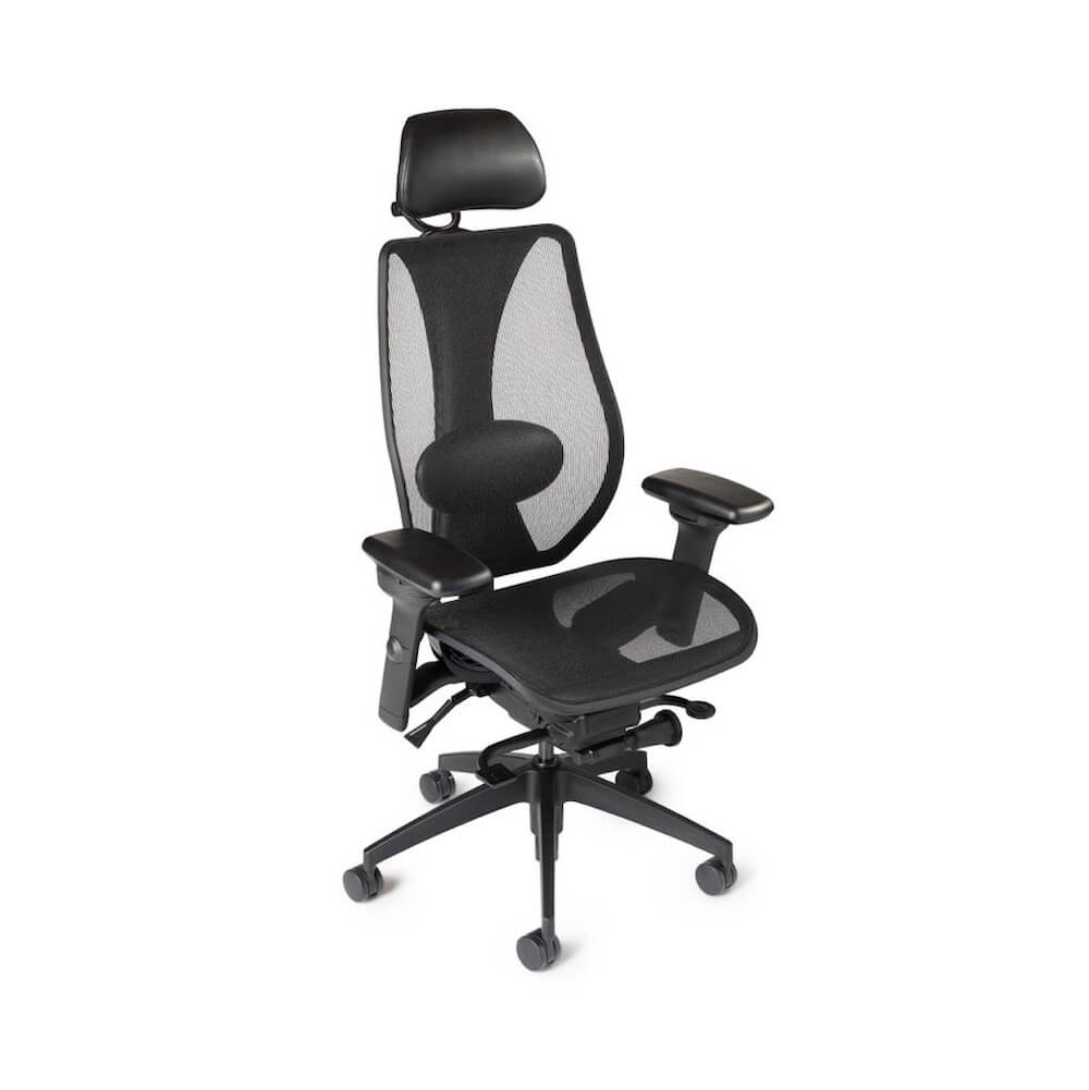 Big&tall mesh office chairs ergonomic mesh office chair with headrest midnight black headrest view