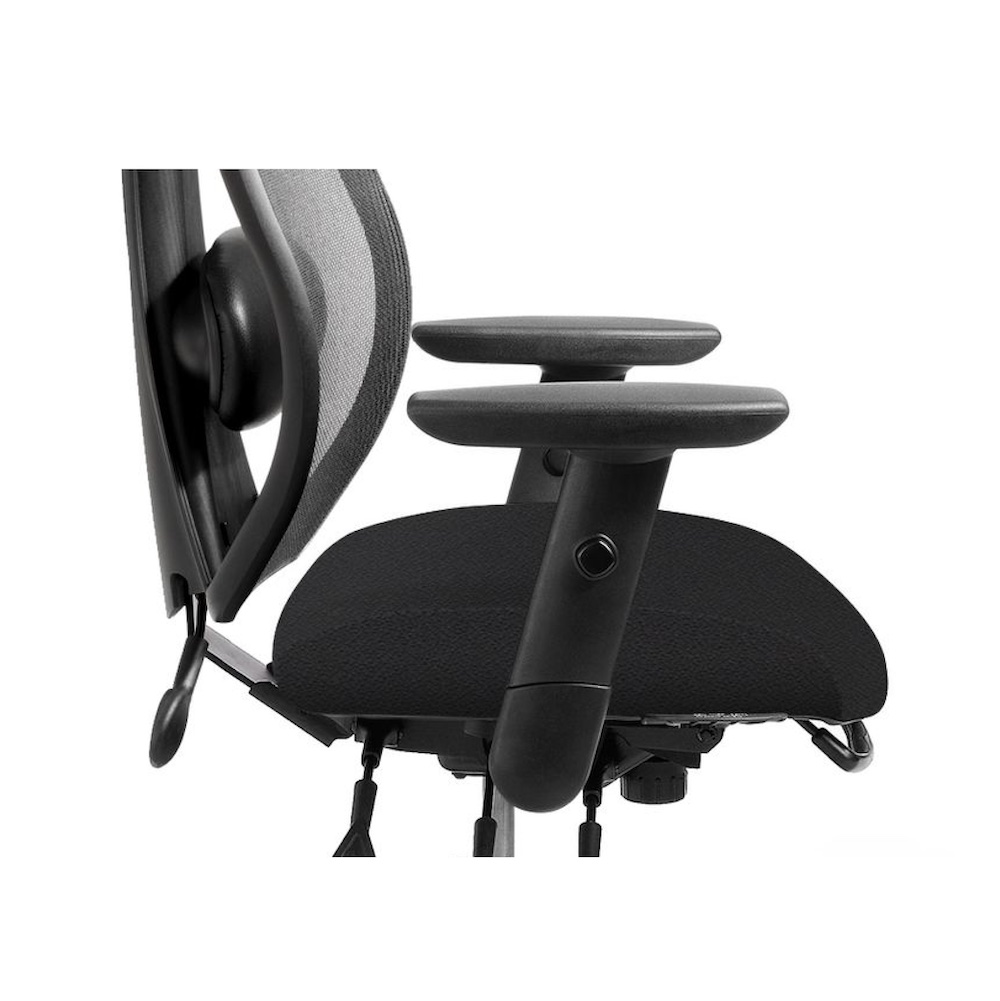 Big&tall office chairs ergonomic office chair adjustable arms midnight black close up 1