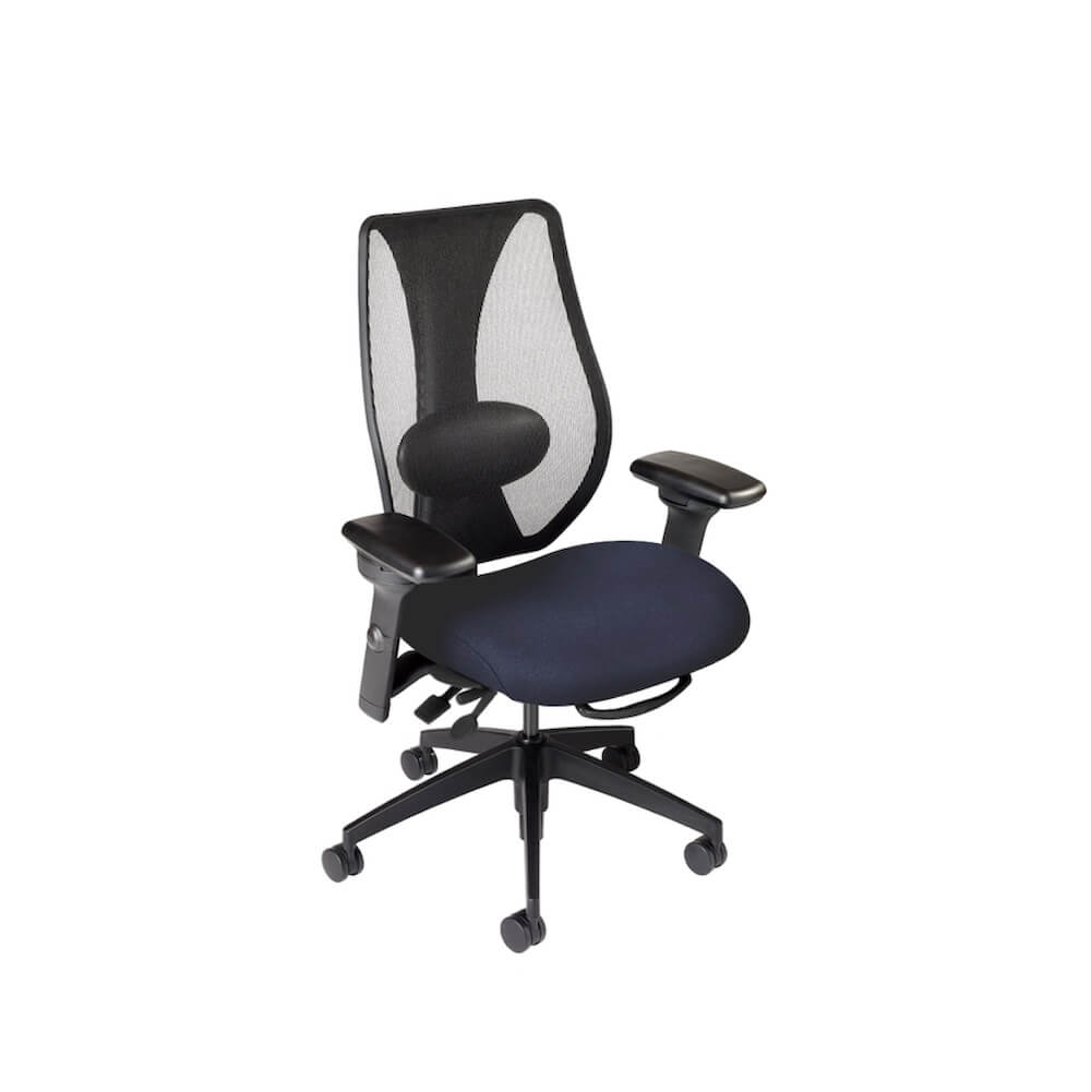 Big&tall office chairs ergonomic office chair adjustable arms midnight black mesh and midnight fabric seat