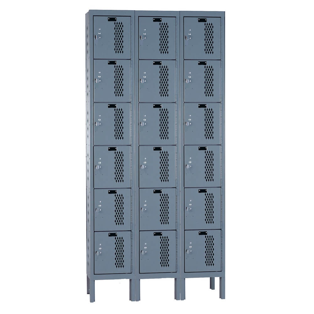 Employee lockers metal lockers ventilated lockers dark gray 3W 6T