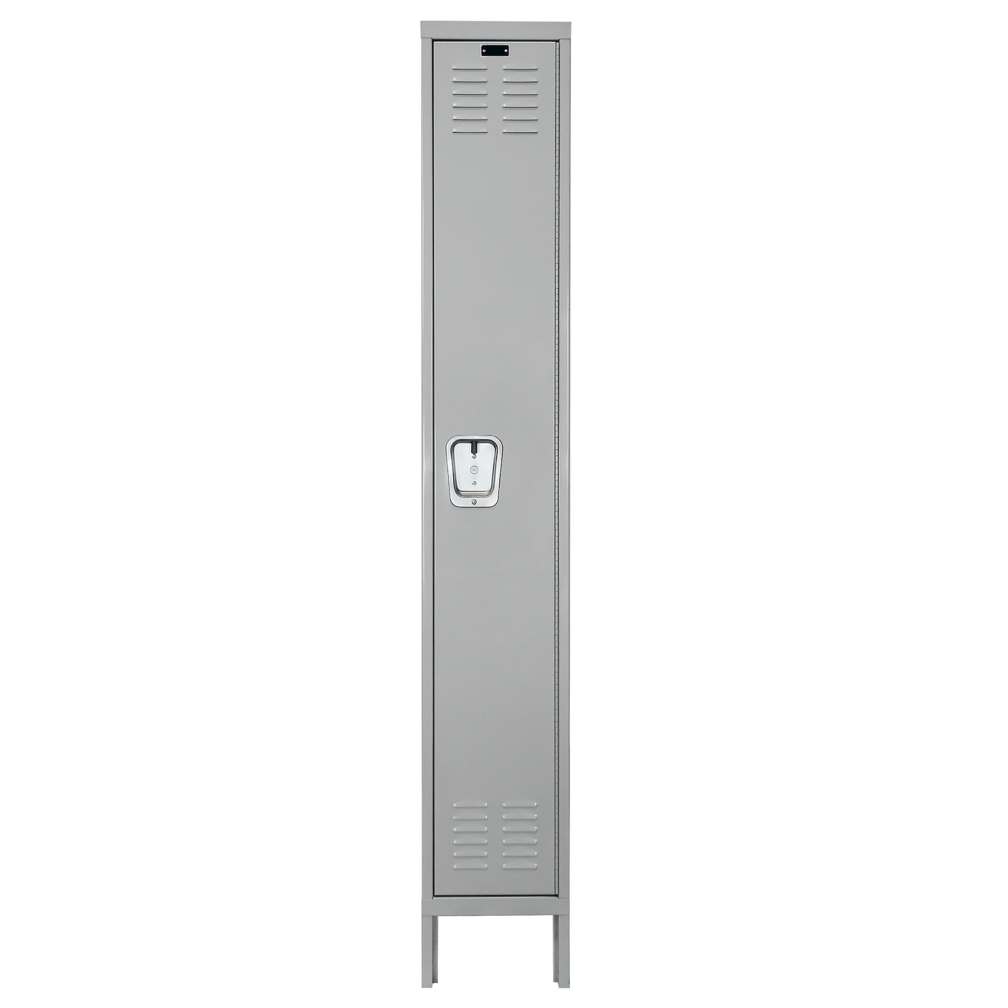 Employee lockers metal lockers wardrobe lockers 1w 1t light gray front view