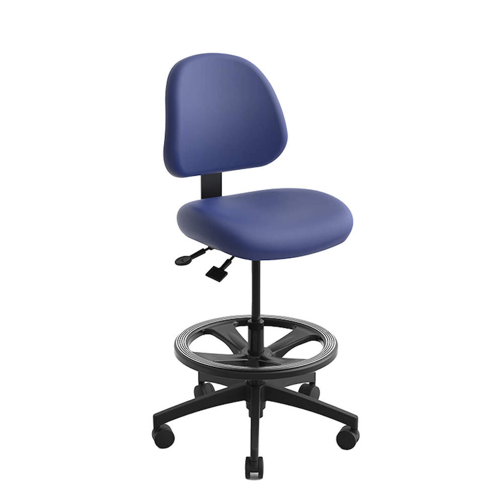 Office chair for standing desk ergonomic stool for standing desks medical stool chair blue angle view