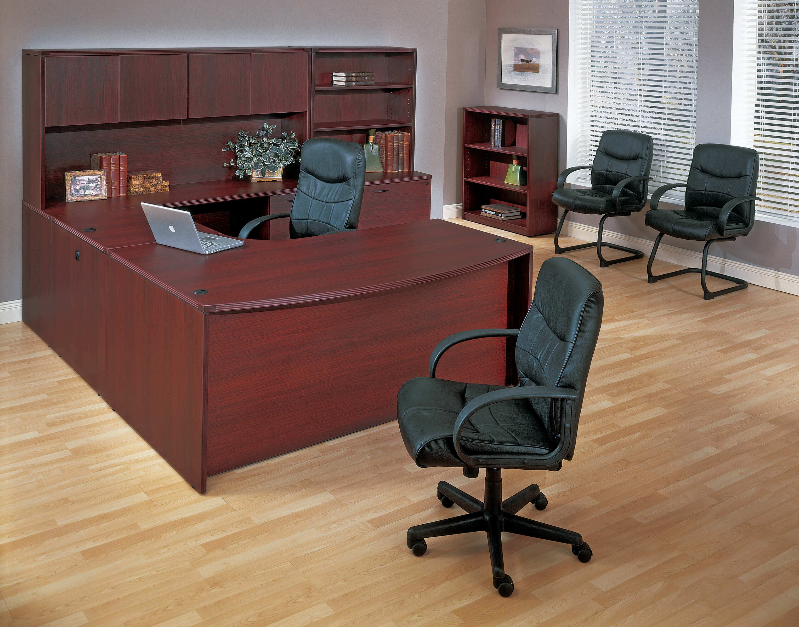 U shaped desk u shaped desk with hutch modern u shaped with hutch mahogany space view