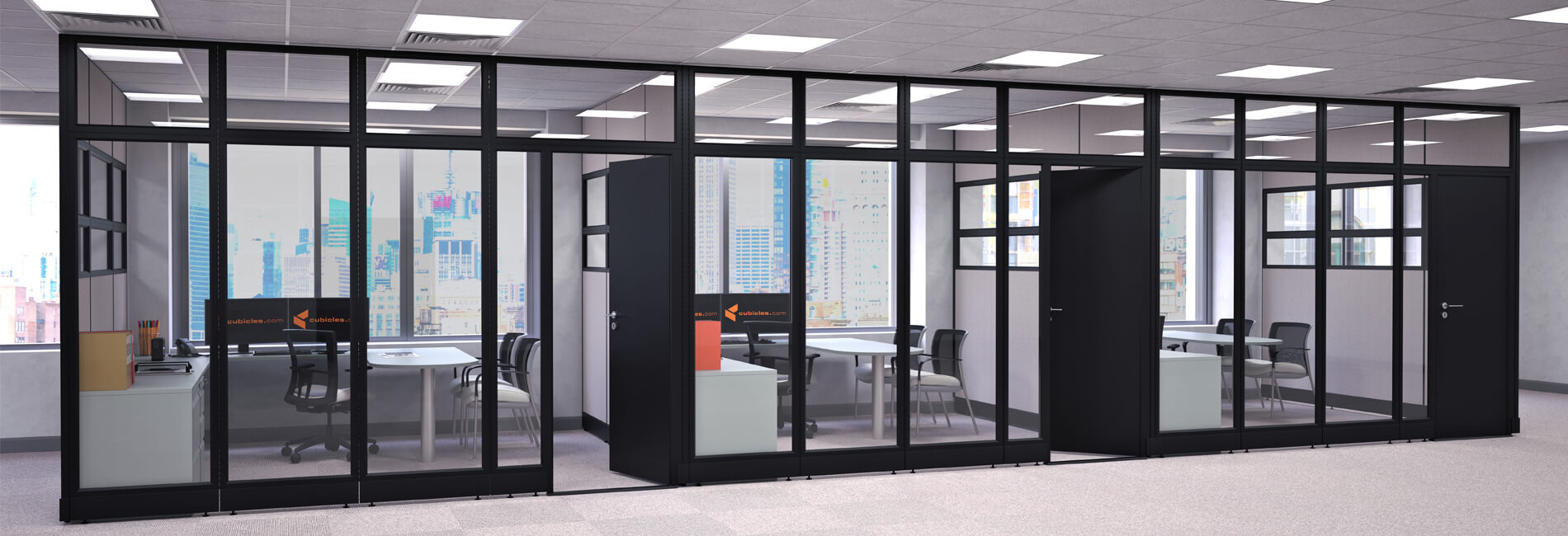 high wall office cubicles with doors