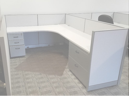 Used Steelcase Workstations 6x8 Low Panels Used Cubicles